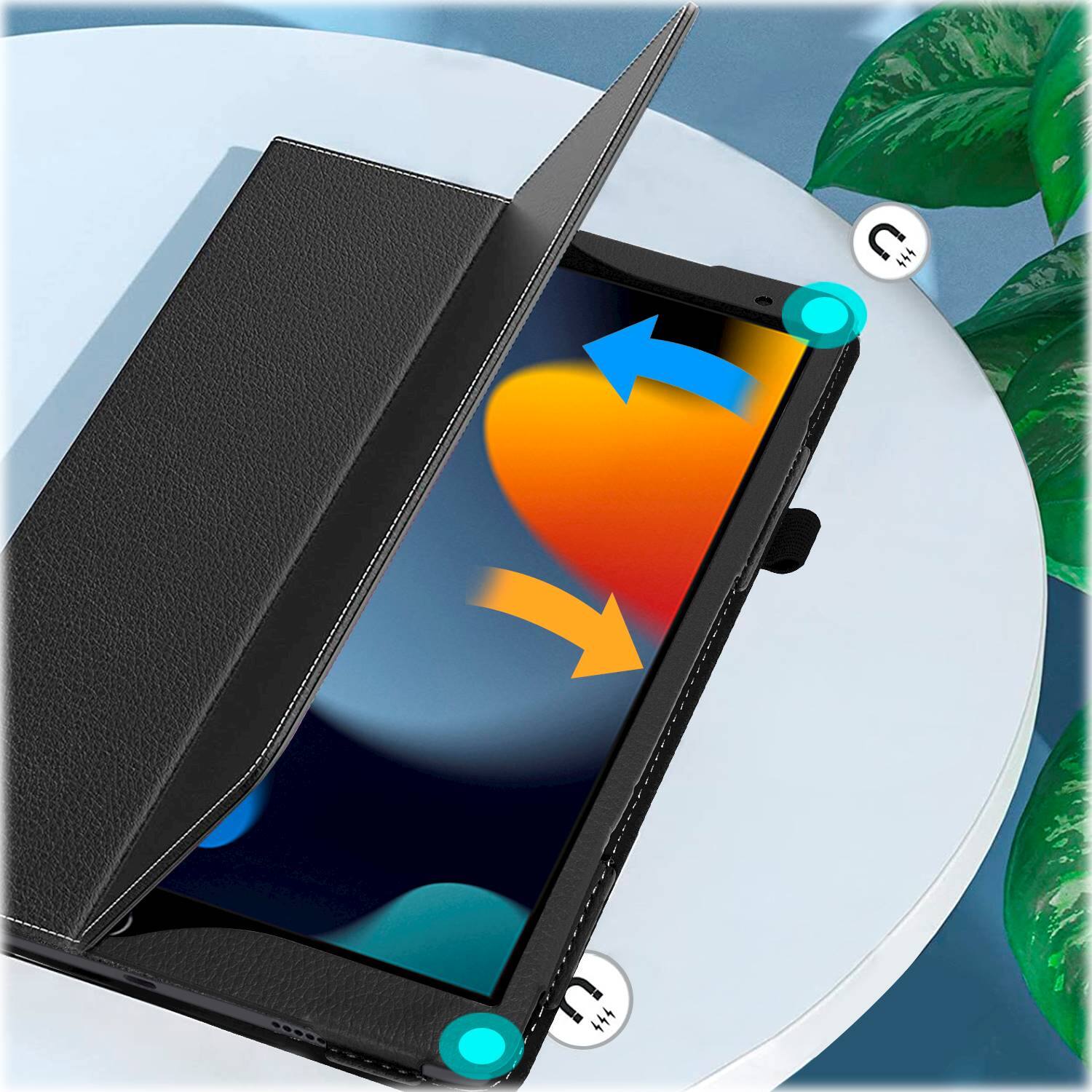 Alt View 13. SaharaCase - Bi-Fold Folio Case for Apple iPad 10.2 (8th Generation 2020 and 9th Generation 2021) - Black.