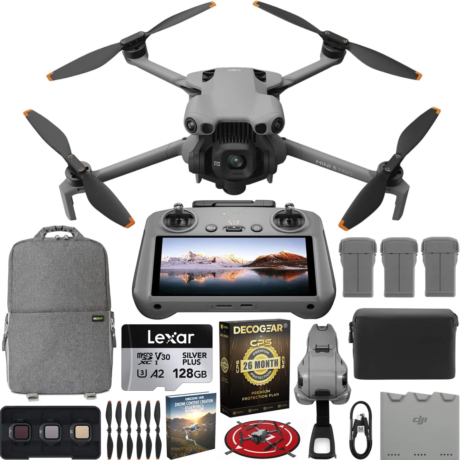 DJI - Mini 5 Pro Drone Quadcopter Fly More Combo Plus with RC 2 + Accessory Bundle