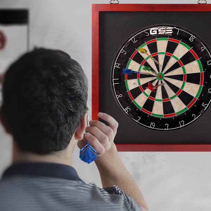 Alt View 2. GSE Games & Sports Expert - Dart Backboard with Wood Frame and Felt. Wall Protector for Dart Board Surround (Mahogany) - Black/Brown.