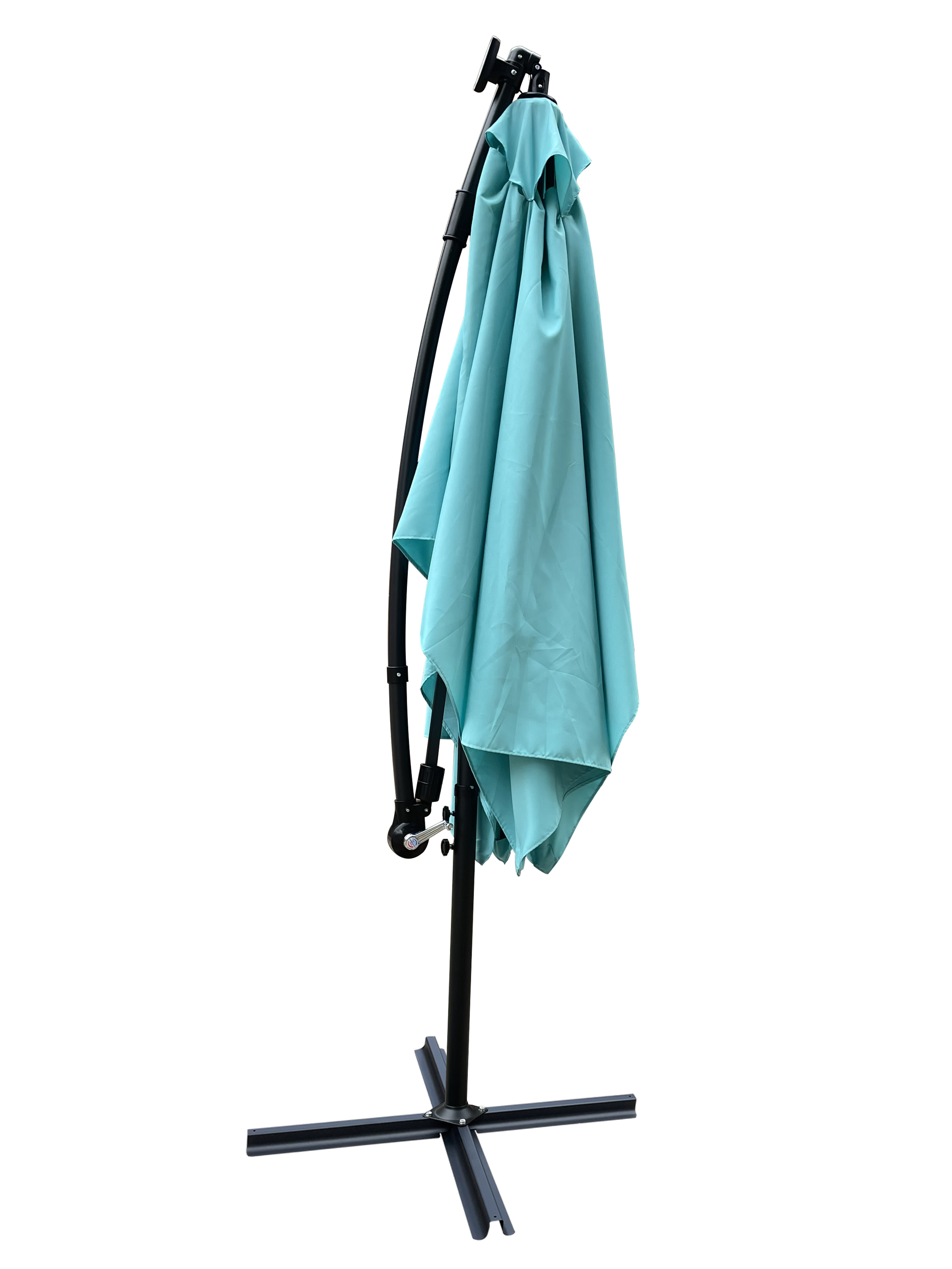 Alt View 1. Loheer - Loheer Rectangle Solar Powered LED Lighted Patio Umbrella Waterproof Market Sun Shade with Crank and Cross Base for Pool.