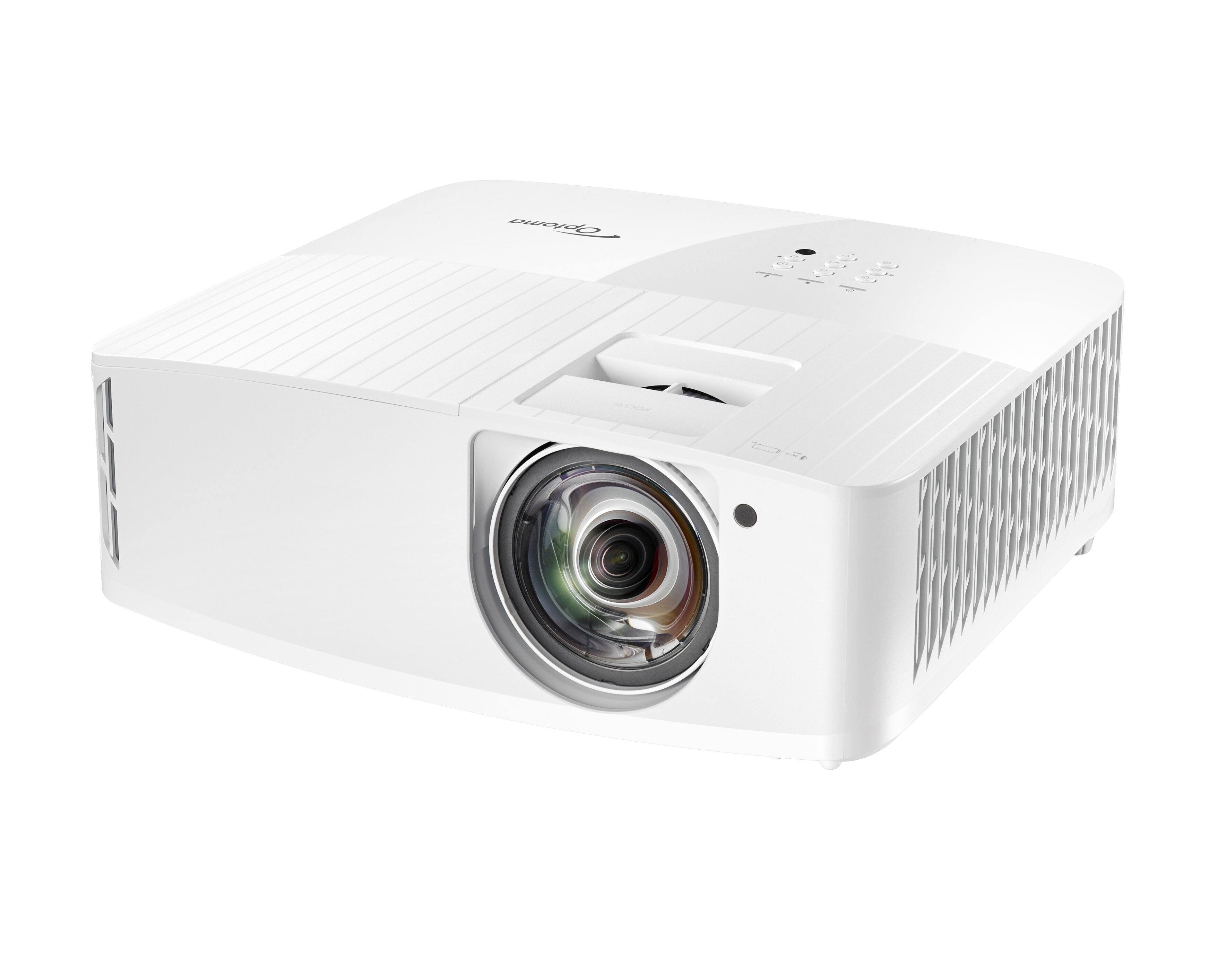 Angle. Optoma - Optoma UHD35STx Short Throw True 4K UHD Gaming and Home Entertainment Projector | 240Hz Refresh Rate, 4ms Response Time - White.