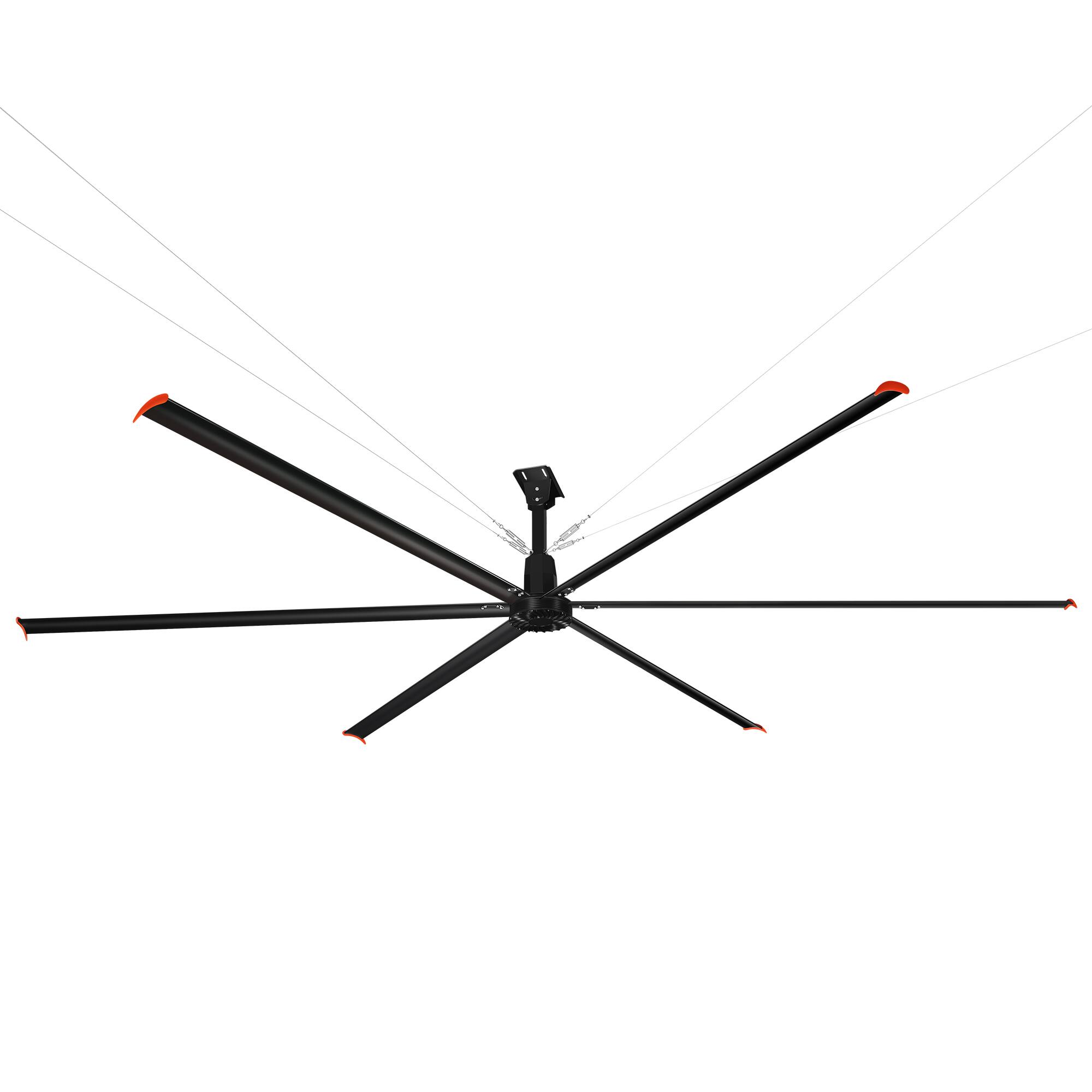 Breezary - 264-Inch HVLS Industrial Ceiling Fan, Direct Drive DC Motor, Variable Speed Controller, Aluminum Blades - Matte Black price history on PriceWatchPro