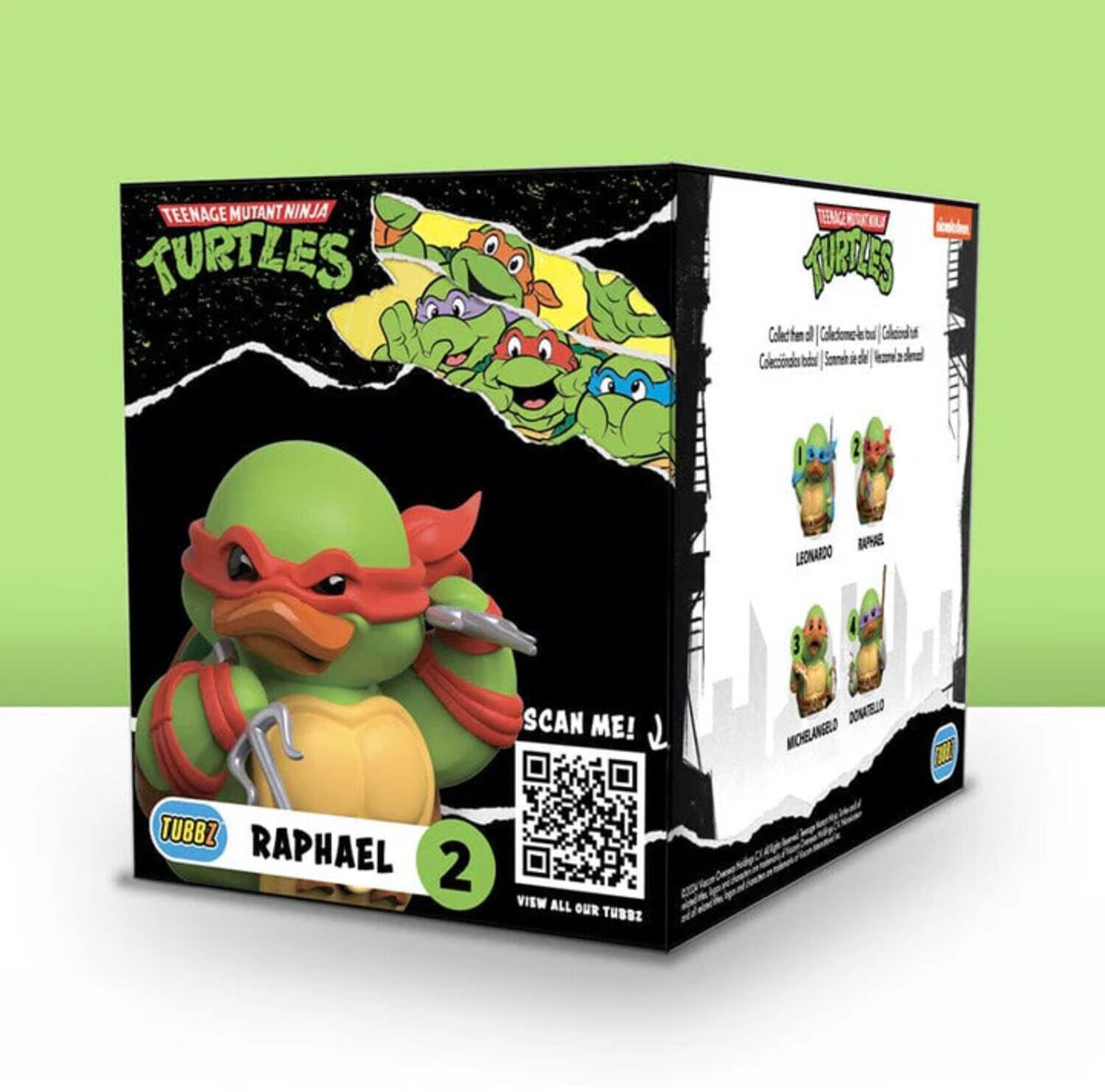 Teenage Mutant Ninja Turtles: Enege Kurtes Coleten al | Glctomele IE | Sidc Colectioneos ti Sorelh. LHONARDO SCAN ME! DOWTLA MICHRANGLA T TUBBZ RAPHAEL 2. View all our Tubbz.