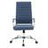 Alt View 2. LeisureMod - Benmar High Back Leather Office Chair with Adjustable Height, Swivel Base, Ergonomic Design Modern Conference Chair - Navy Blue.
