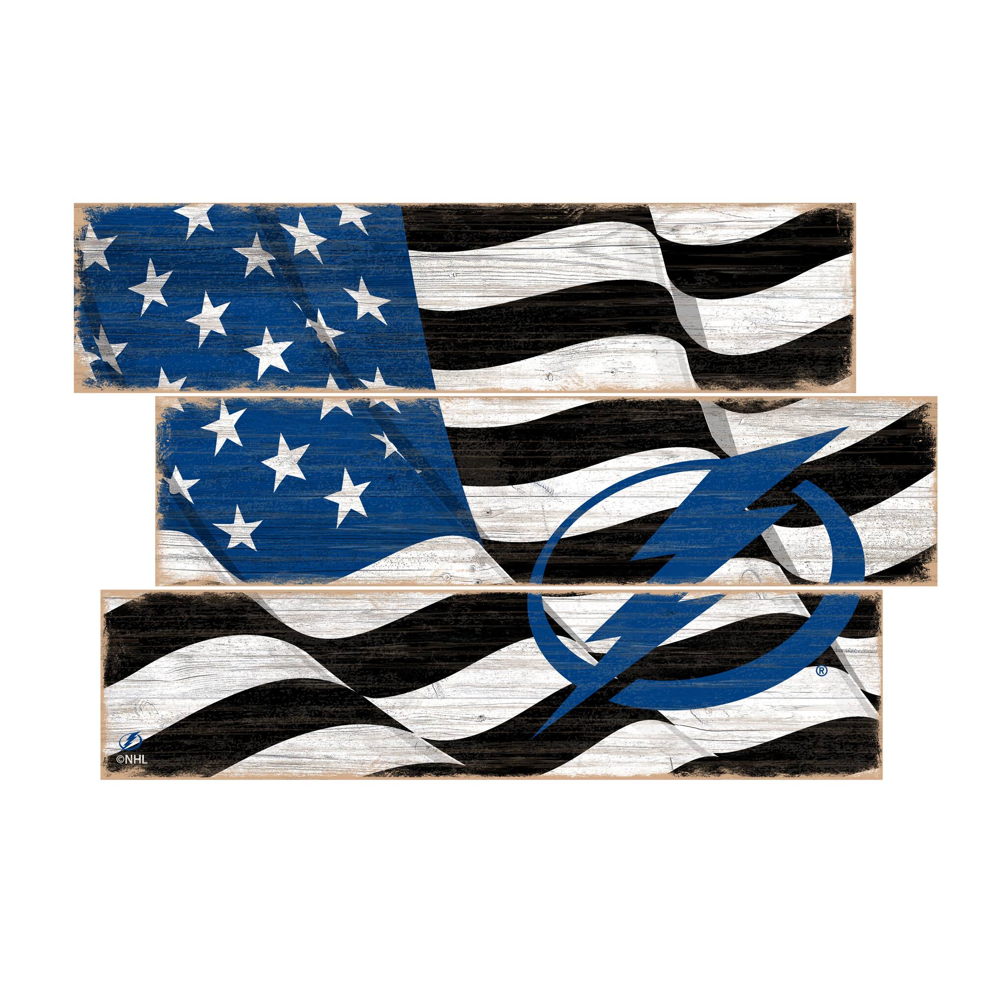 Tampa Bay Lightning 3-Plank Team Flag