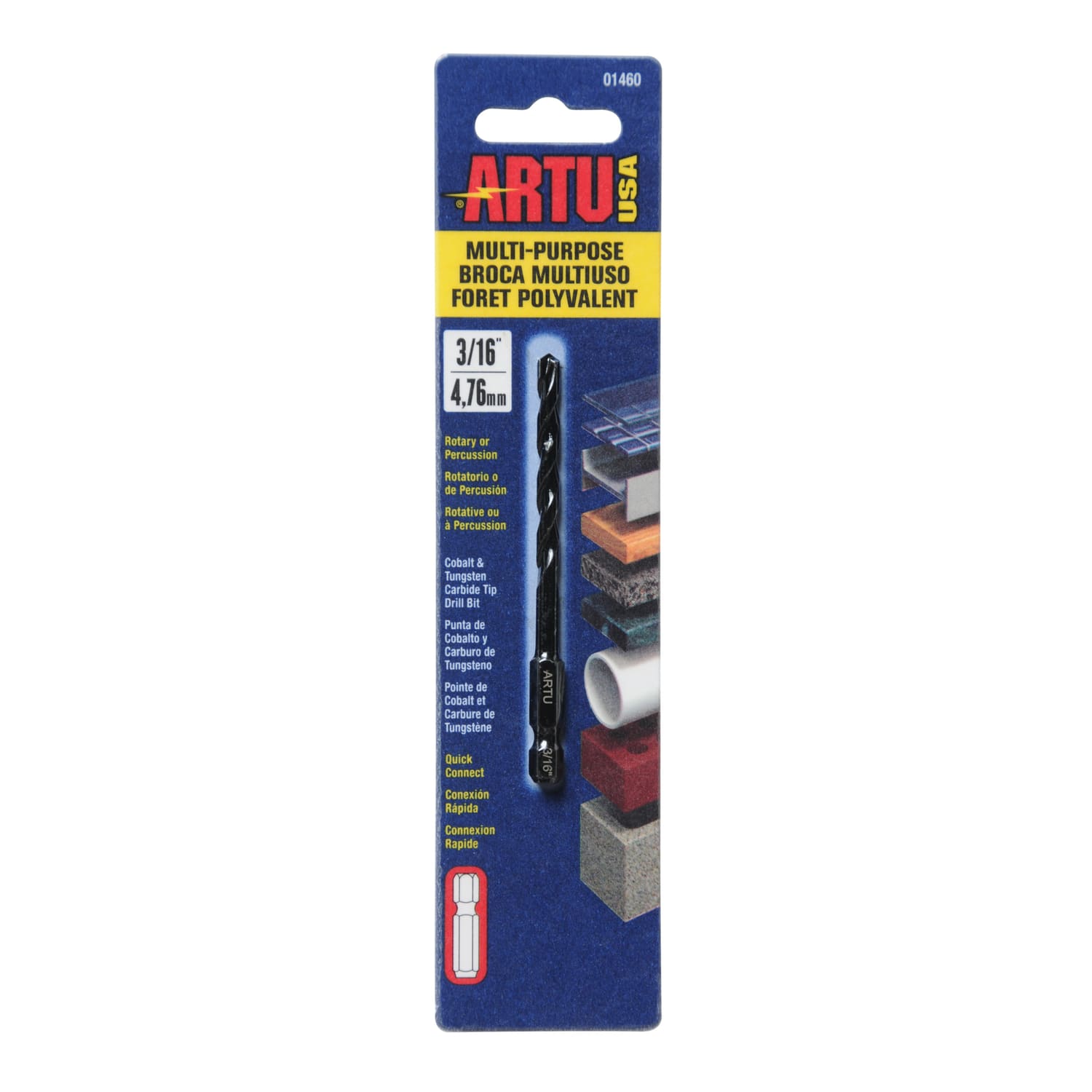 ARTU - 3/16 in. X 3-1/2 in. L Carbide Tipped Drill Bit Quick-Change Hex Shank 1 pc price history on PriceWatchPro