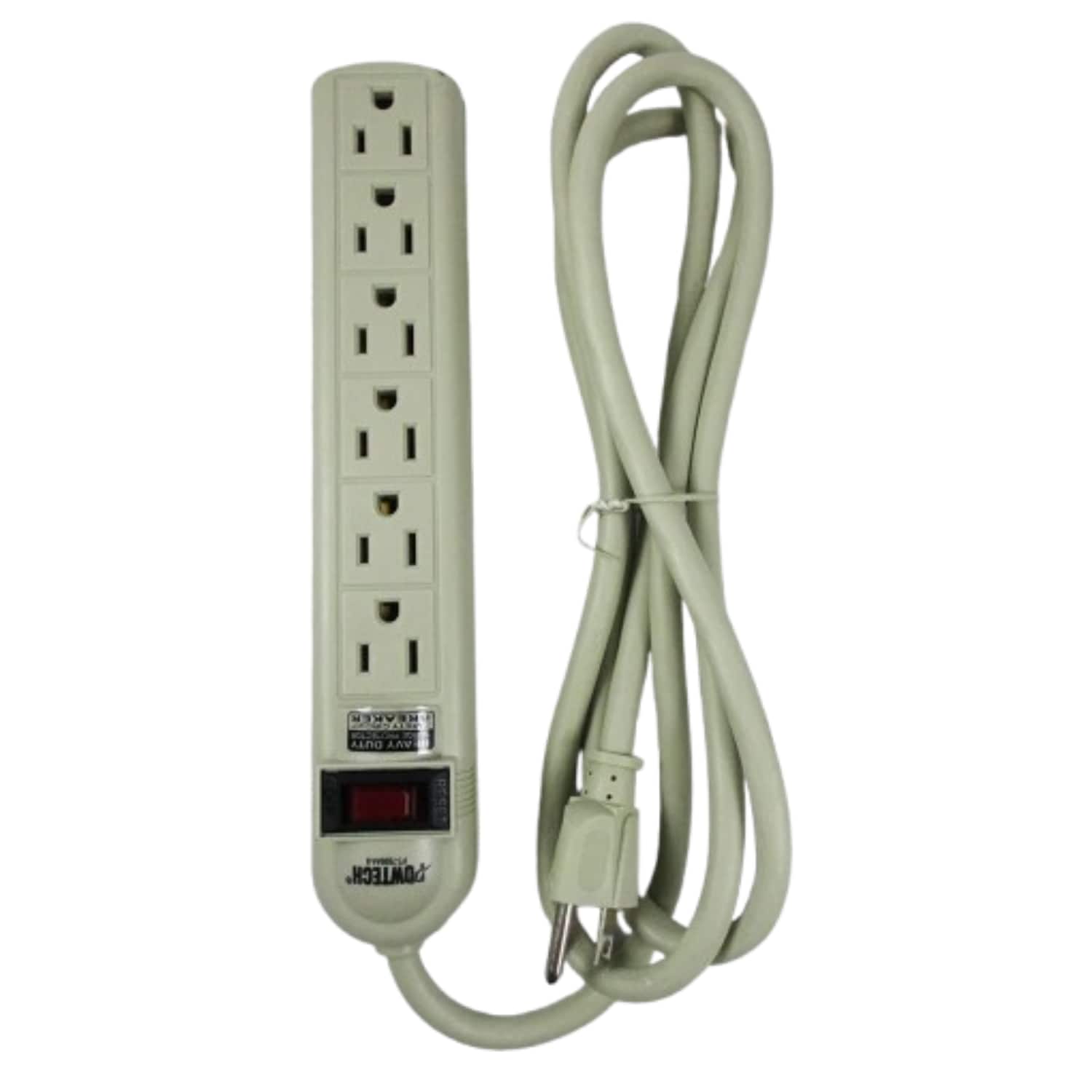 Home Collection - 6-Outlet Power Strip with Surge Protection - Ivory