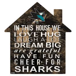 Fan Creations - San Jose Sharks 12'' Team House Sign - Multicolor