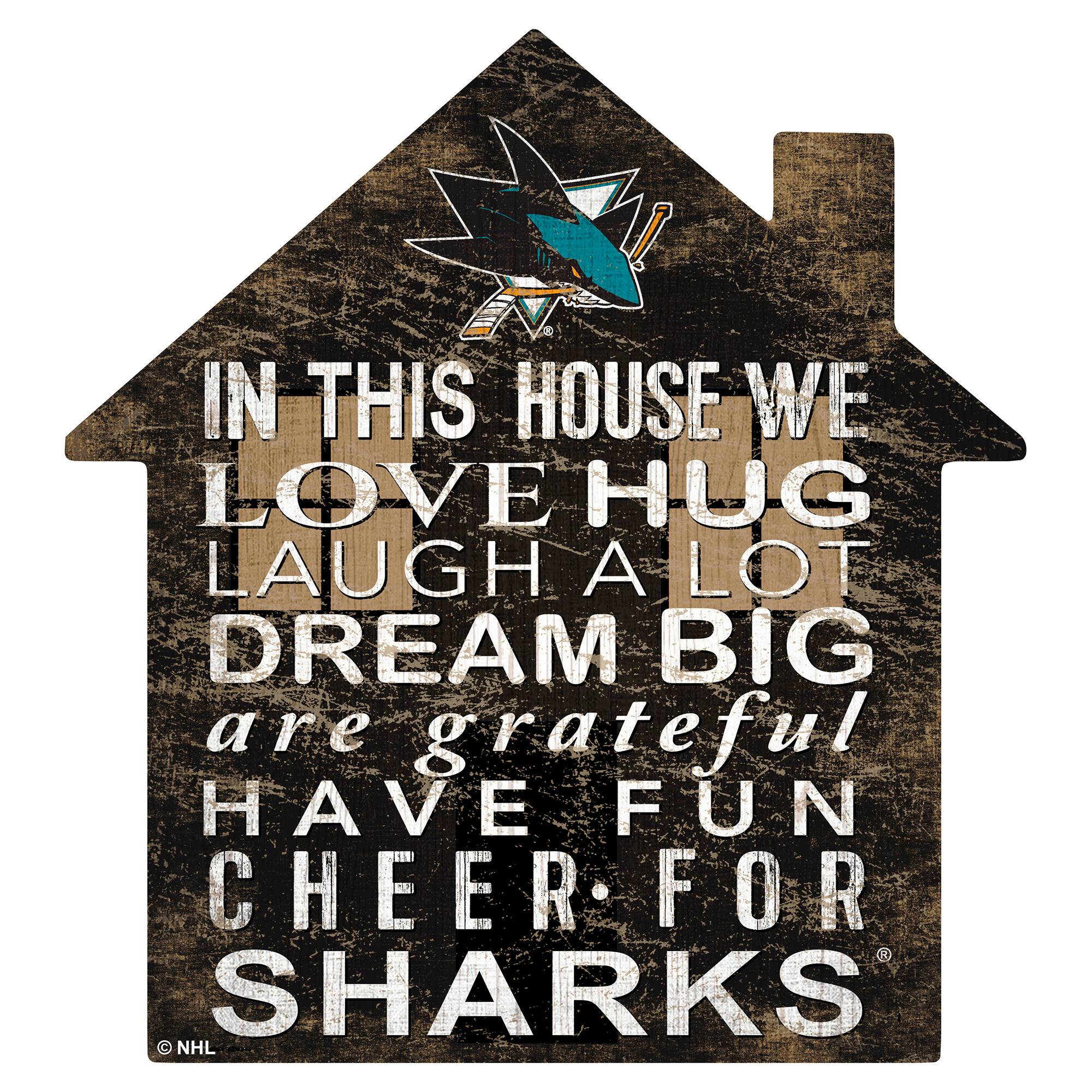 San Jose Sharks 12'' Team House Sign