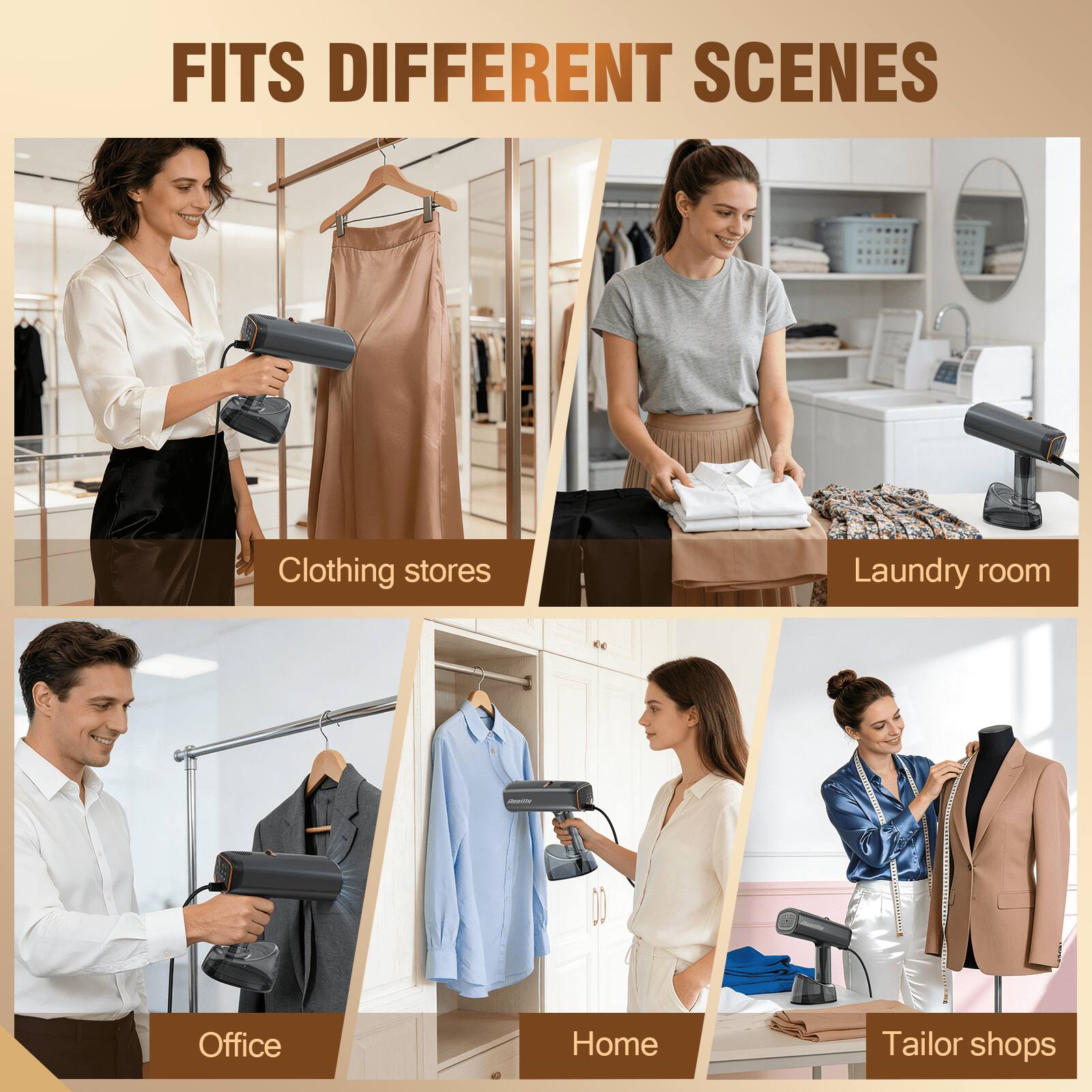 FITS DIFFERENT SCENES

- Clothing stores
- Laundry room
- Office
- Home
- Tailor shops