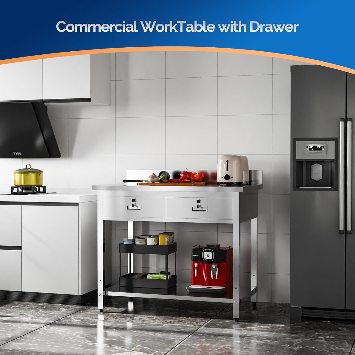 Commercial WorkTable with Drawer