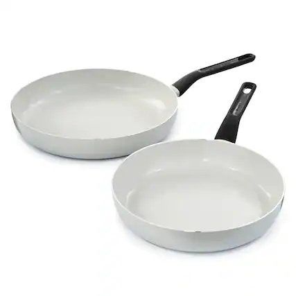 Front. BergHOFF - BergHOFF Leo Glints 2pc Nonstick Ceramic Large Fry Pan Set, Spirit - Spirit.