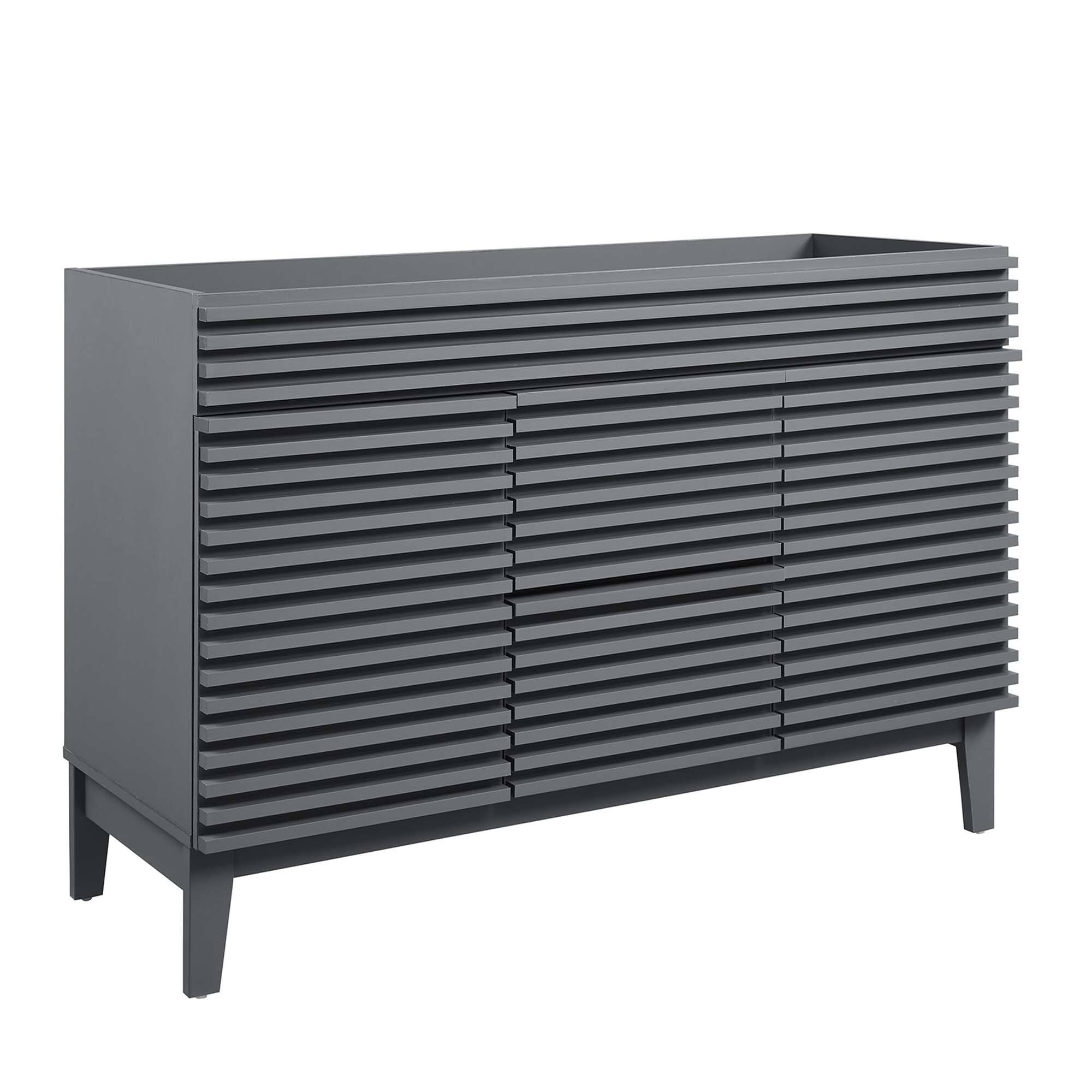 Angle. Modway - Render 48" Bathroom Cabinet Basin Not Included by Modway - Gray.