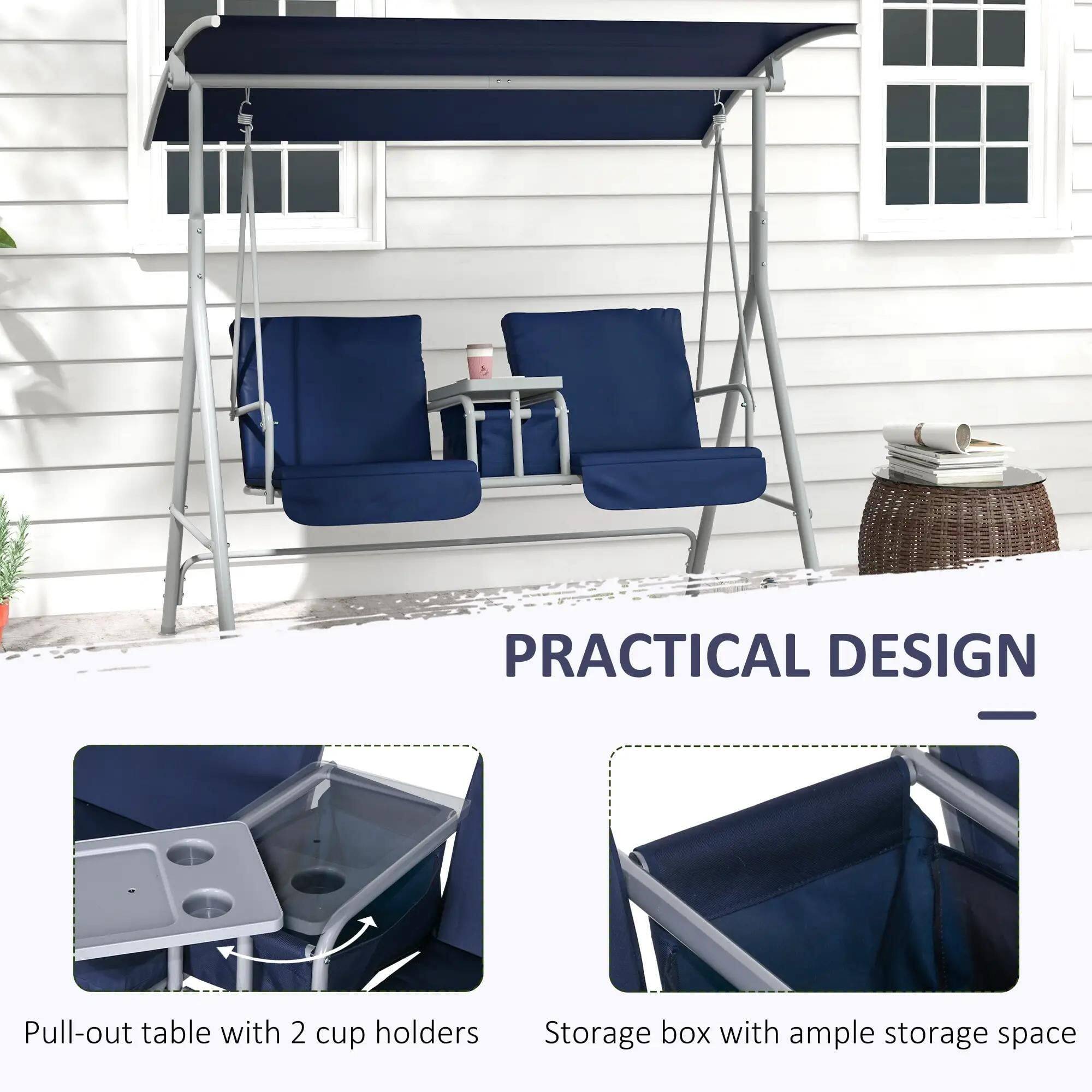 PRACTICAL DESIGN

- Pull-out table with 2 cup holders
- Storage box with ample storage space