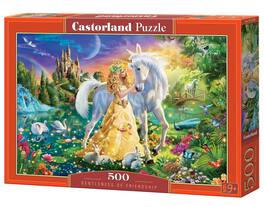 Castorland - 500 Piece Jigsaw Puzzles, Gentleness of Friendship, Fairy-tale scene, A rustic view of a paradise, B-53766 - Red