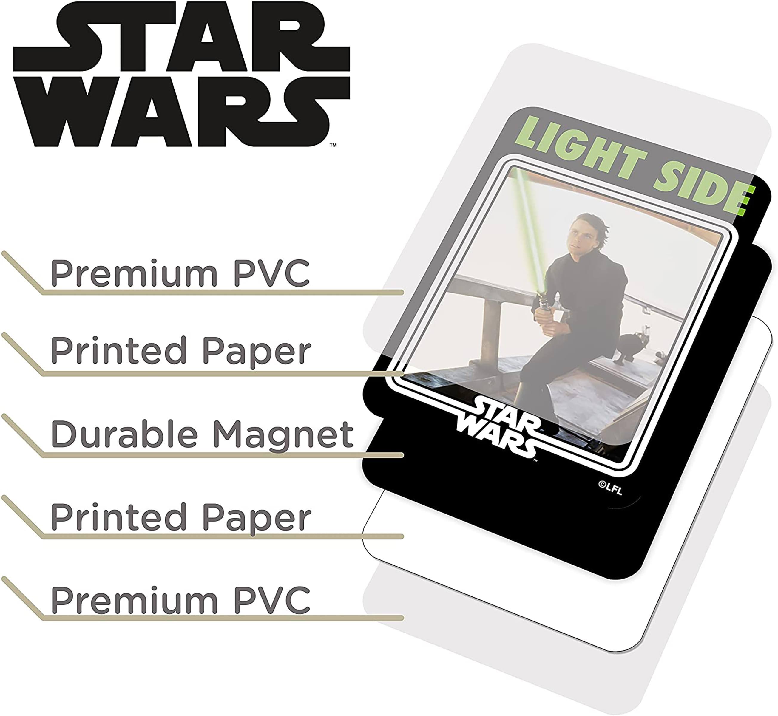 STAR WARS

LIGHT SIDE

Premium PVC  
Printed Paper  
Durable Magnet  
Printed Paper  
Premium PVC