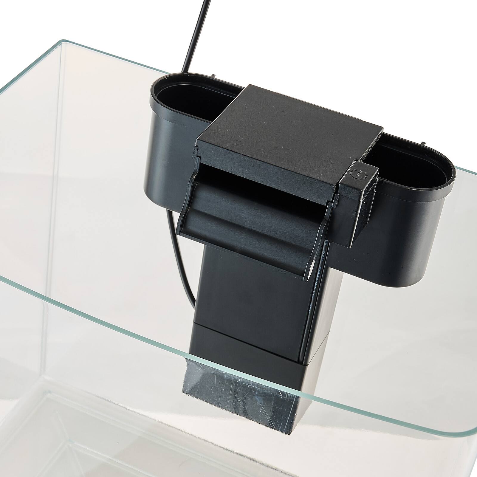 Back. HOMLUX - 3.5 Gallon Fish Tank Aquarium Smart Arch Clear GPPS 3 Color Self Cleaning - Black.