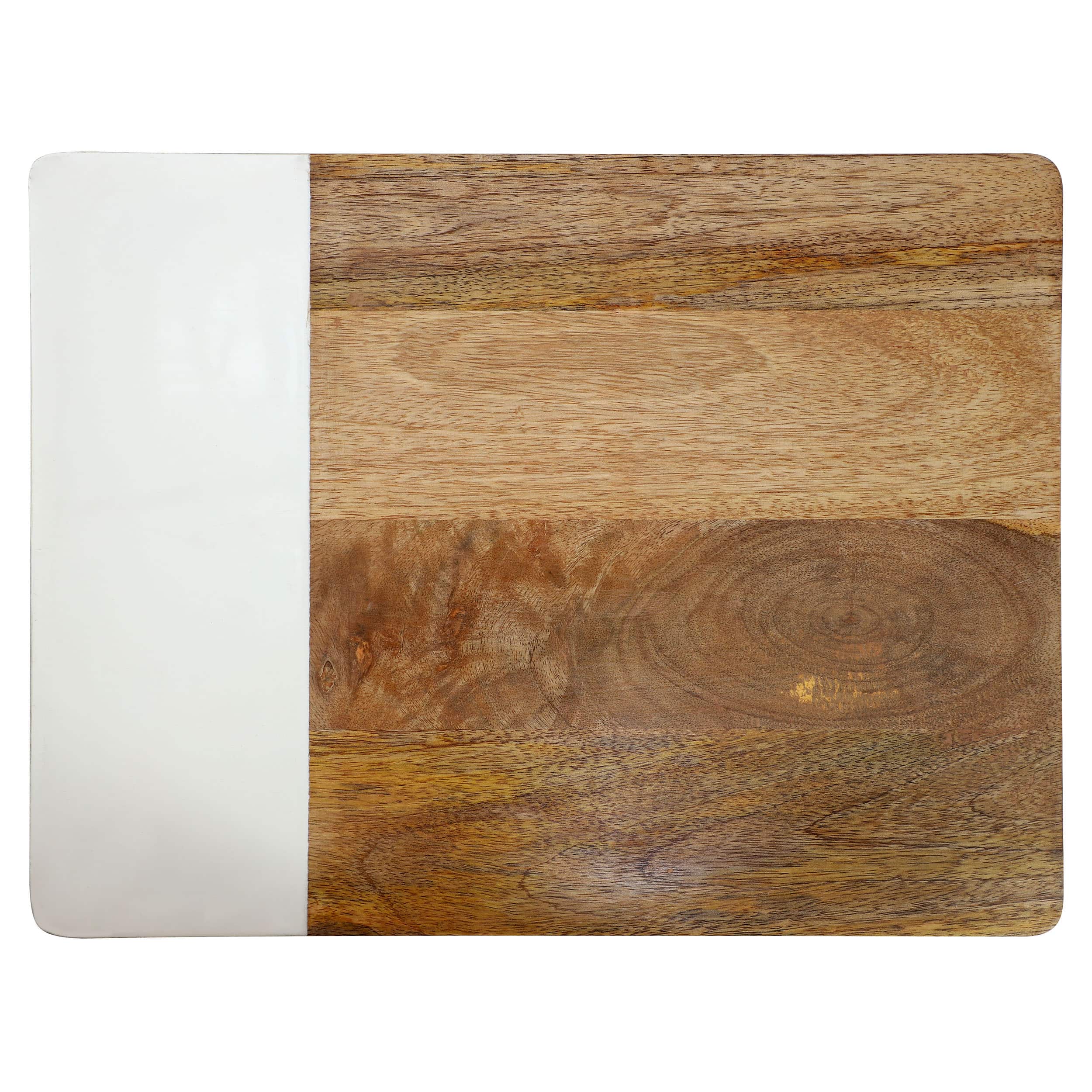 Gibson - Home 16 Inch Duo Tone Rectangular Wood Serving Platter - Brown