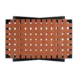 Butler Specialty - Cipriani 24 in. W Leather & Wood Luggage Rack - Orange,Black