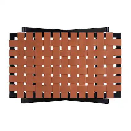 Front. Butler Specialty - Cipriani 24 in. W Leather & Wood Luggage Rack - Orange,Black.
