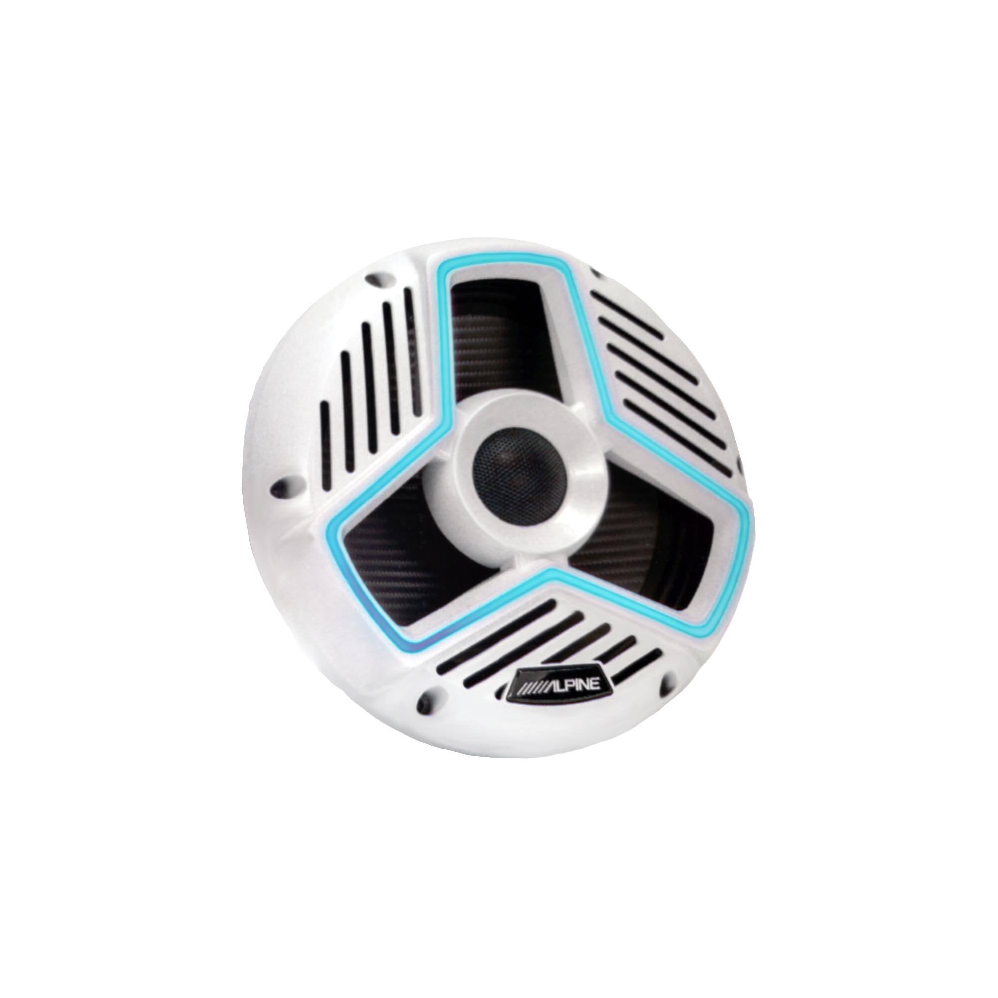 Alt View 10. Alpine - Alpine MRN-S88-LW Marine 8.8" Coaxial Speaker Set - White - Black/Gray.