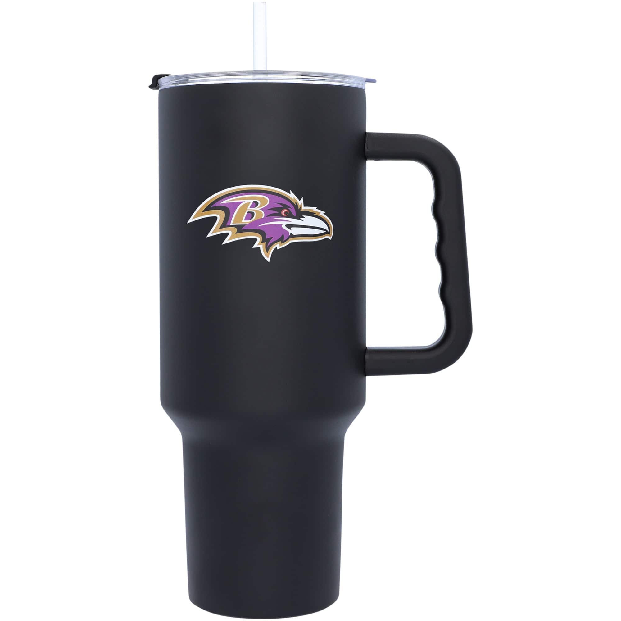Logo Brands - Baltimore Ravens 40oz. Travel Tumbler with Handle - Multicolor