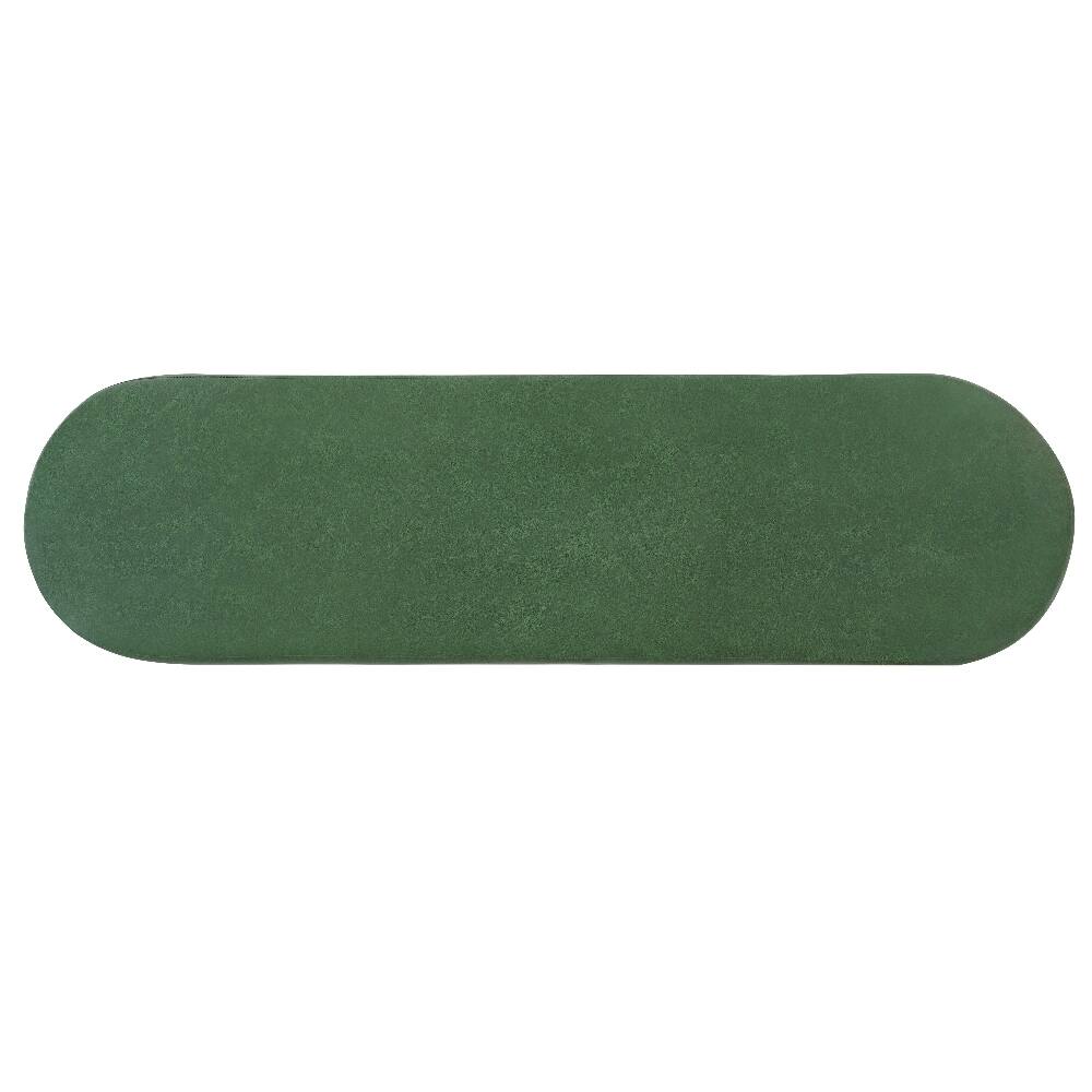 Alt View 3. Ropilly - Ropilly Green PU Dining Bench Two-Tone Upholstered Modern Accent Bench 62 Inch - Green & Black.