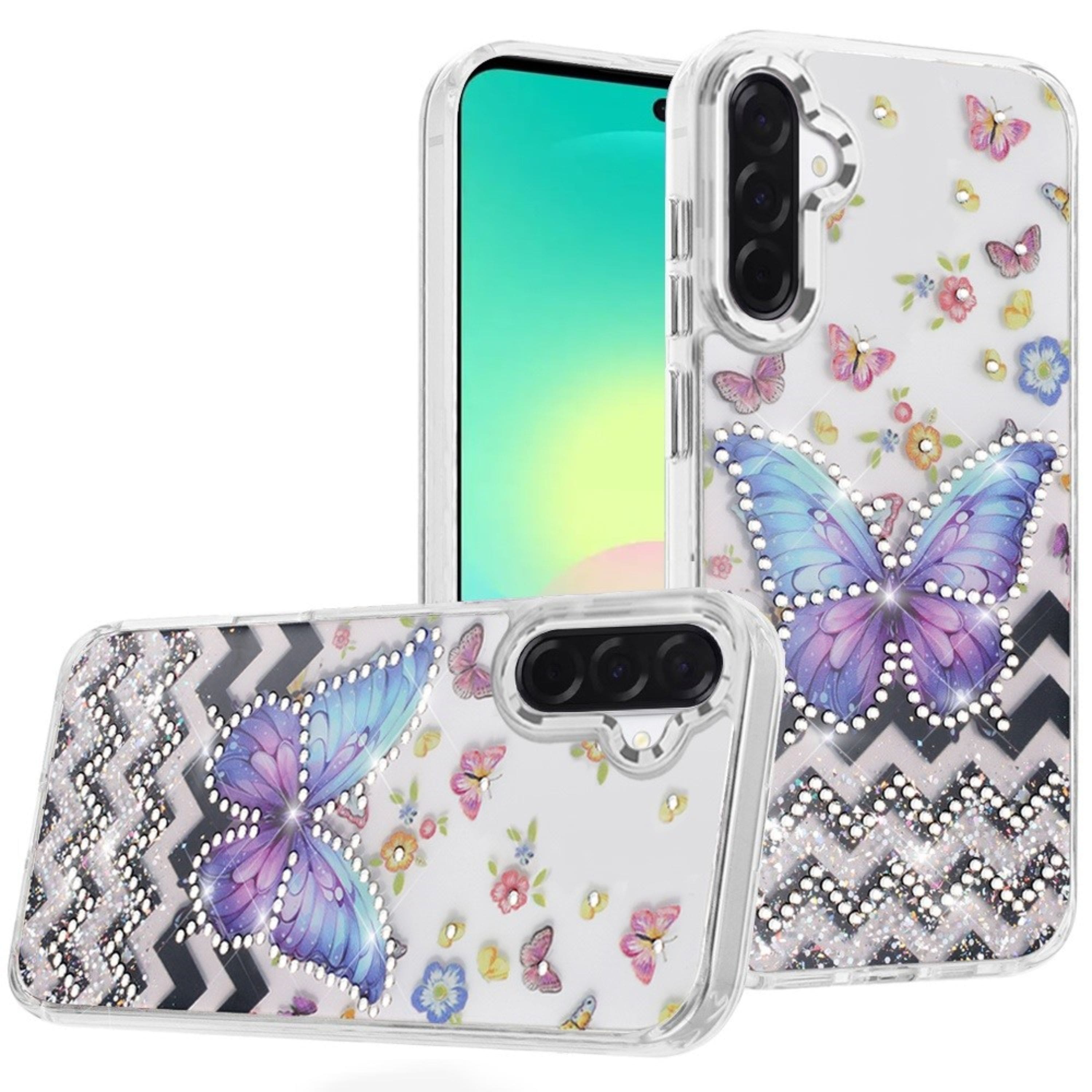 Kitcheniva - Colorful Epoxy Design With Plastic Jewels Plus Tempered Glass For Samsung A27 5G A - Multicolor price history on PriceWatchPro