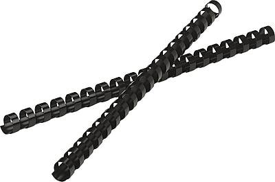 Alt View 3. Fellowes - 1/2" Plastic Binding Spine Comb, 90 Sheet Capacity, 25/Pack - Black.