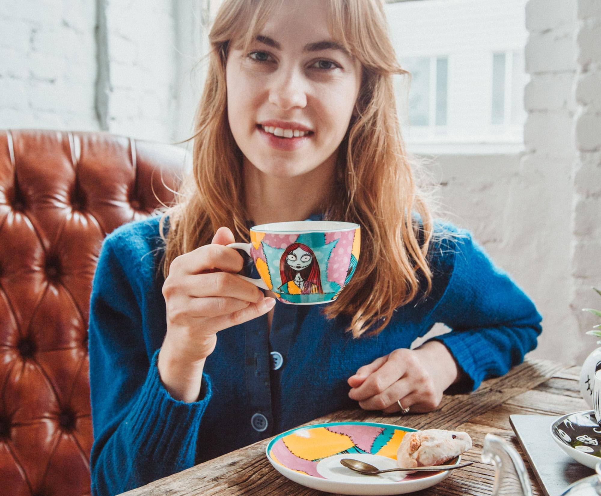 Alt View 5. Disney - Disney The Nightmare Before Christmas Jack & Sally Teacup and Saucer | Set of 2 - Black.