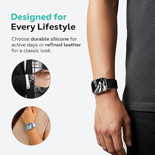 Designed for Every Lifestyle  
Choose durable silicone for active days or refined leather for a classic look.
