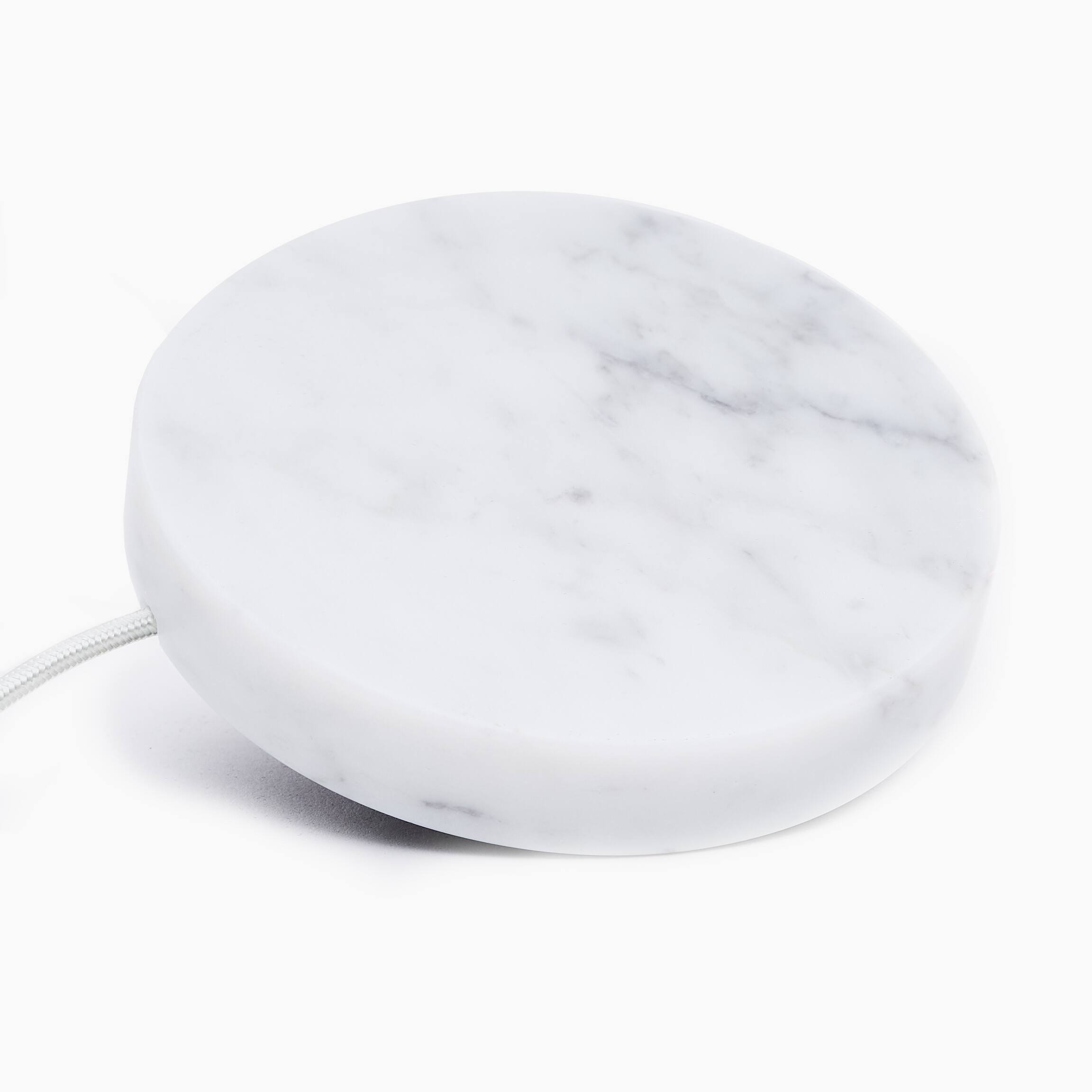 Alt View 11. Einova - Eggtronic Stone 10W Wireless Charging Pad for Qi-enabled Devices - White Marble.