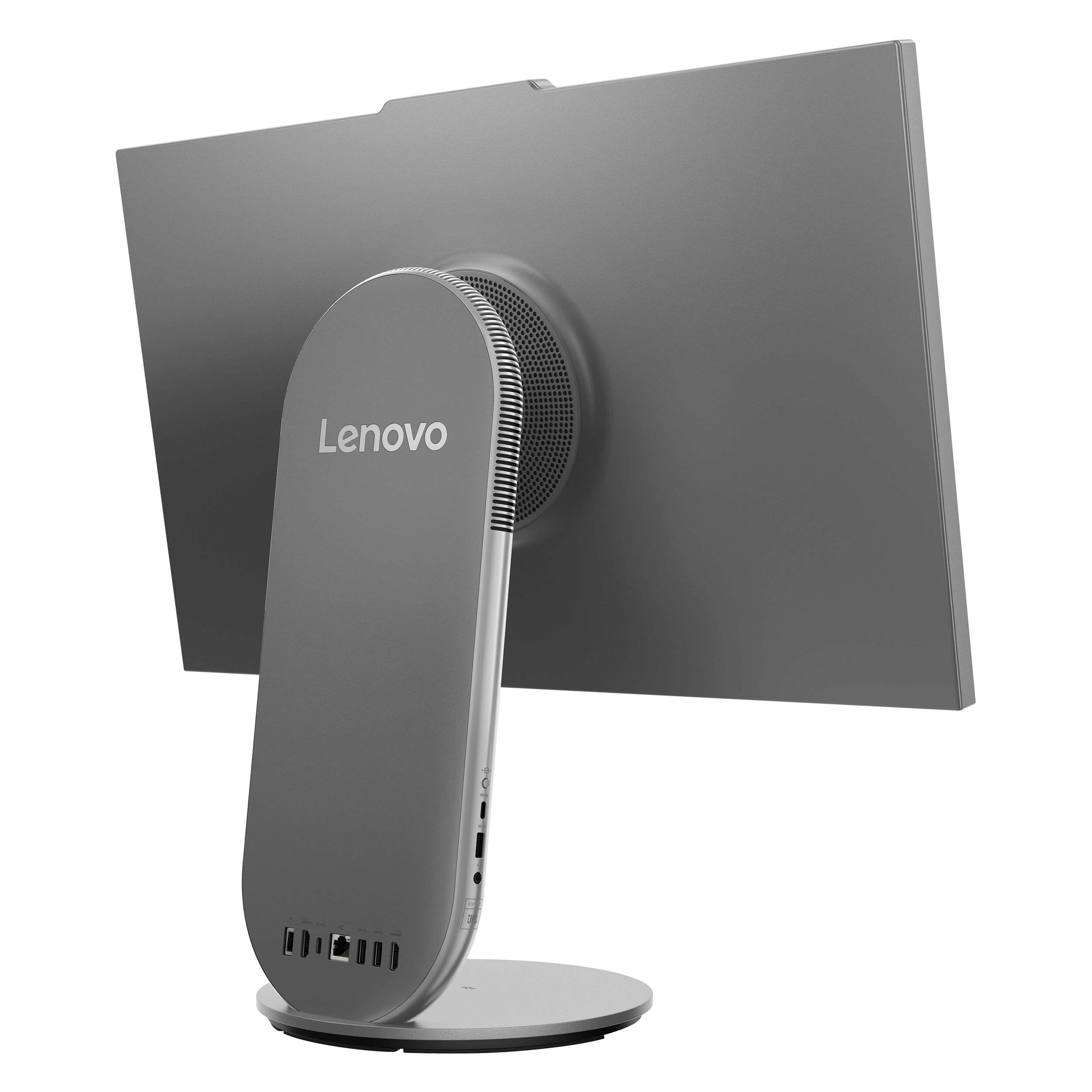 Alt View 3. Lenovo - Lenovo Yoga 27" QHD All-In-One Desktop - Intel Ultra 7 255H - 16GB Memory - 1TB SSD + 1TB Dock - Win 11 - Luna Grey - Luna Grey.