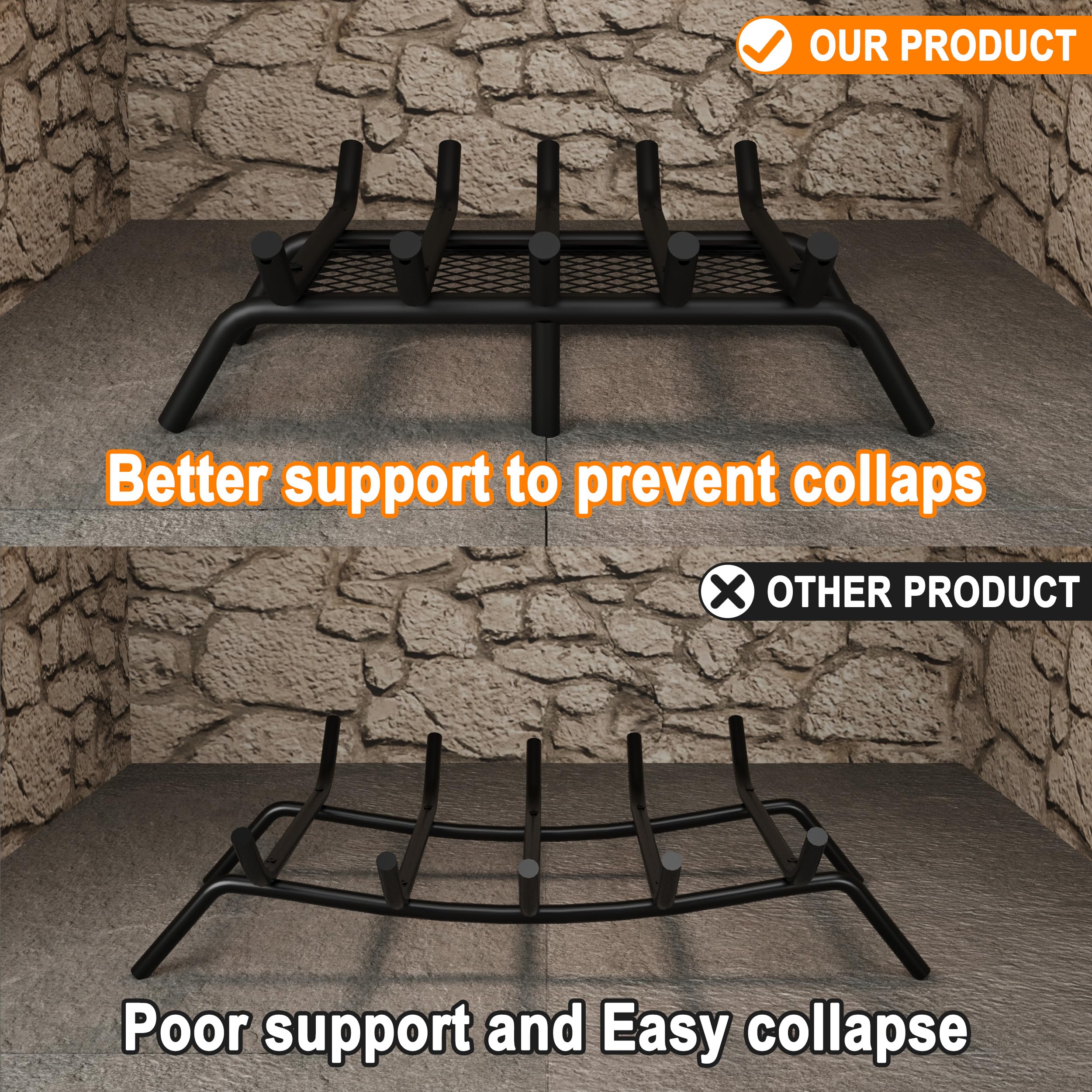 OUR PRODUCT  
Better support to prevent collapse  

OTHER PRODUCT  
Poor support and Easy collapse
