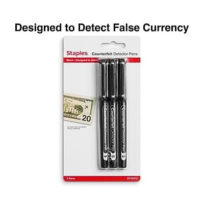 Designed to Detect False Currency

Staples Counterfeit Detector Pens

Black - Designed to Detect Counterfeit Currency

3 Pens

$14.97
