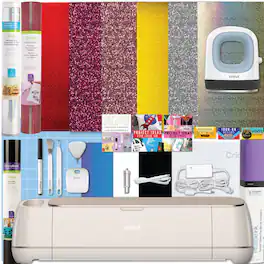 Cricut - Maker 4 with Mini Heat Press Machine and Heat Transfer Vinyl Combo Bundle