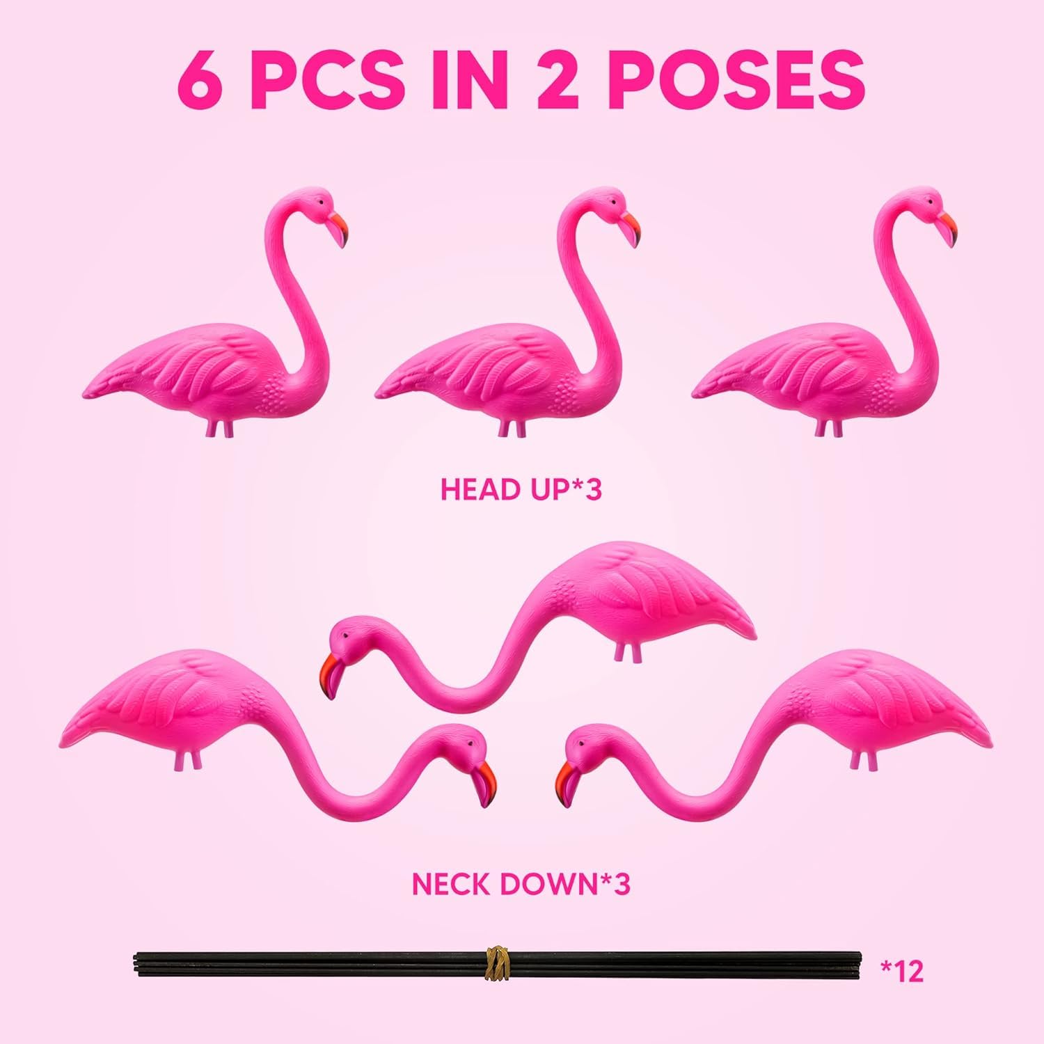 6 PCS IN 2 POSES  
HEAD UP*3  
NECK DOWN*3  
*12