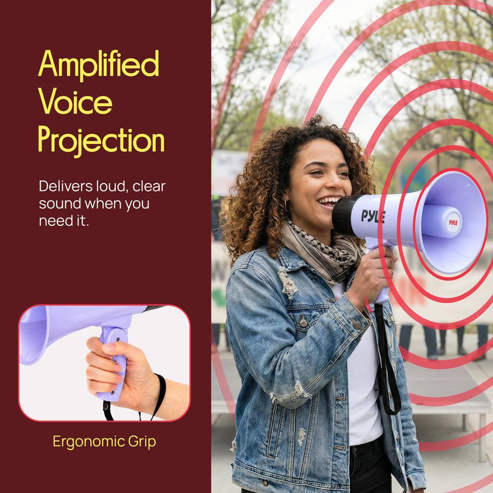 Amplified Voice Projection  
Delivers loud, clear sound when you need it.  

Ergonomic Grip