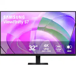 Samsung - 32" ViewFinity S7 4K UHD High Resolution Monitor with HDR10 - Black