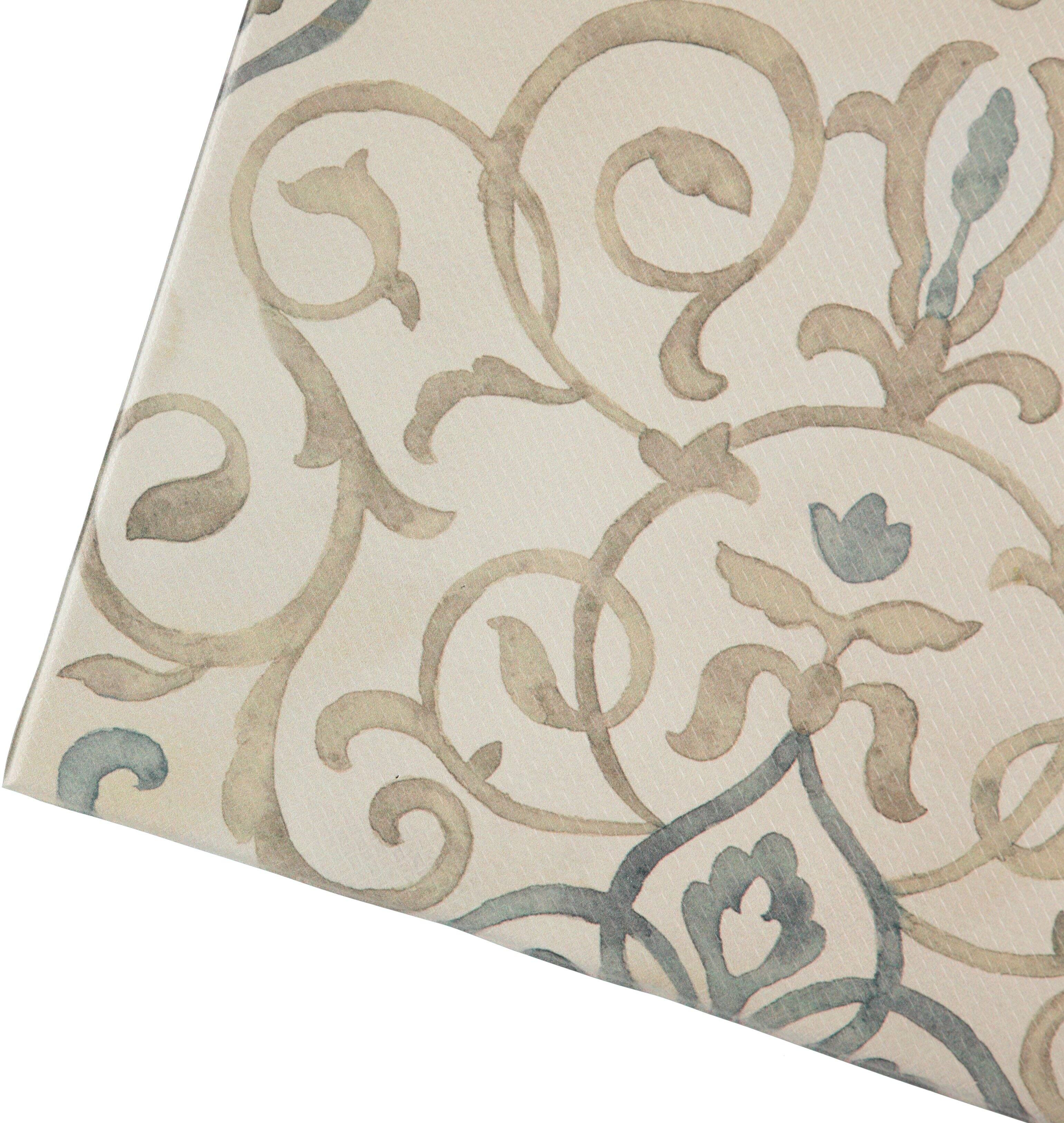 Angle. J&V TEXTILES - 20" x 55" Oversized Cushioned Anti-Fatigue Kitchen Runner Mat - Multi.