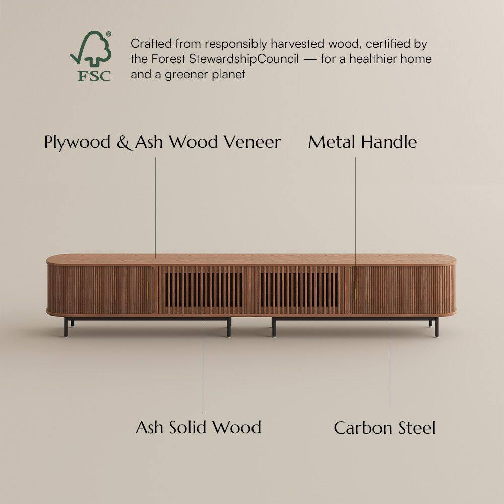Crafted from responsibly harvested wood, certified by the Forest Stewardship Council | for a healthier home and a greener planet

Plywood & Ash Wood Veneer  
Metal Handle  
Ash Solid Wood  
Carbon Steel