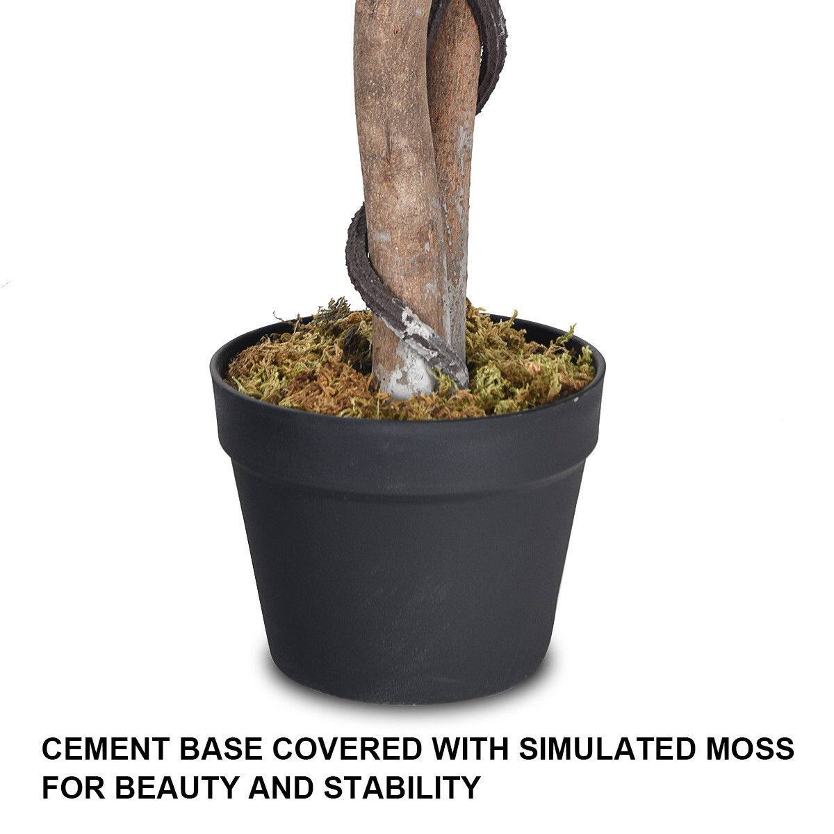 CEMENT BASE COVERED WITH SIMULATED MOSS FOR BEAUTY AND STABILITY
