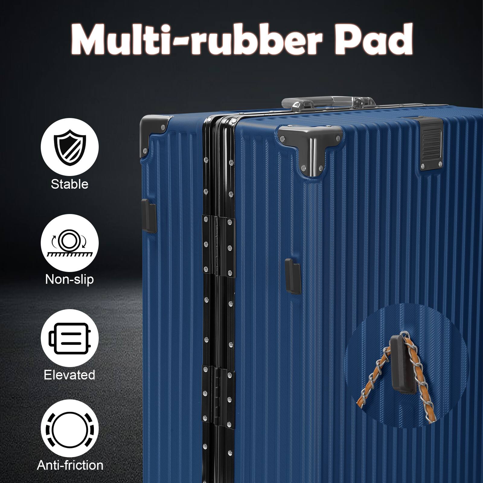 Multi-rubber Pad

- Stable
- Non-slip
- Elevated
- Anti-friction