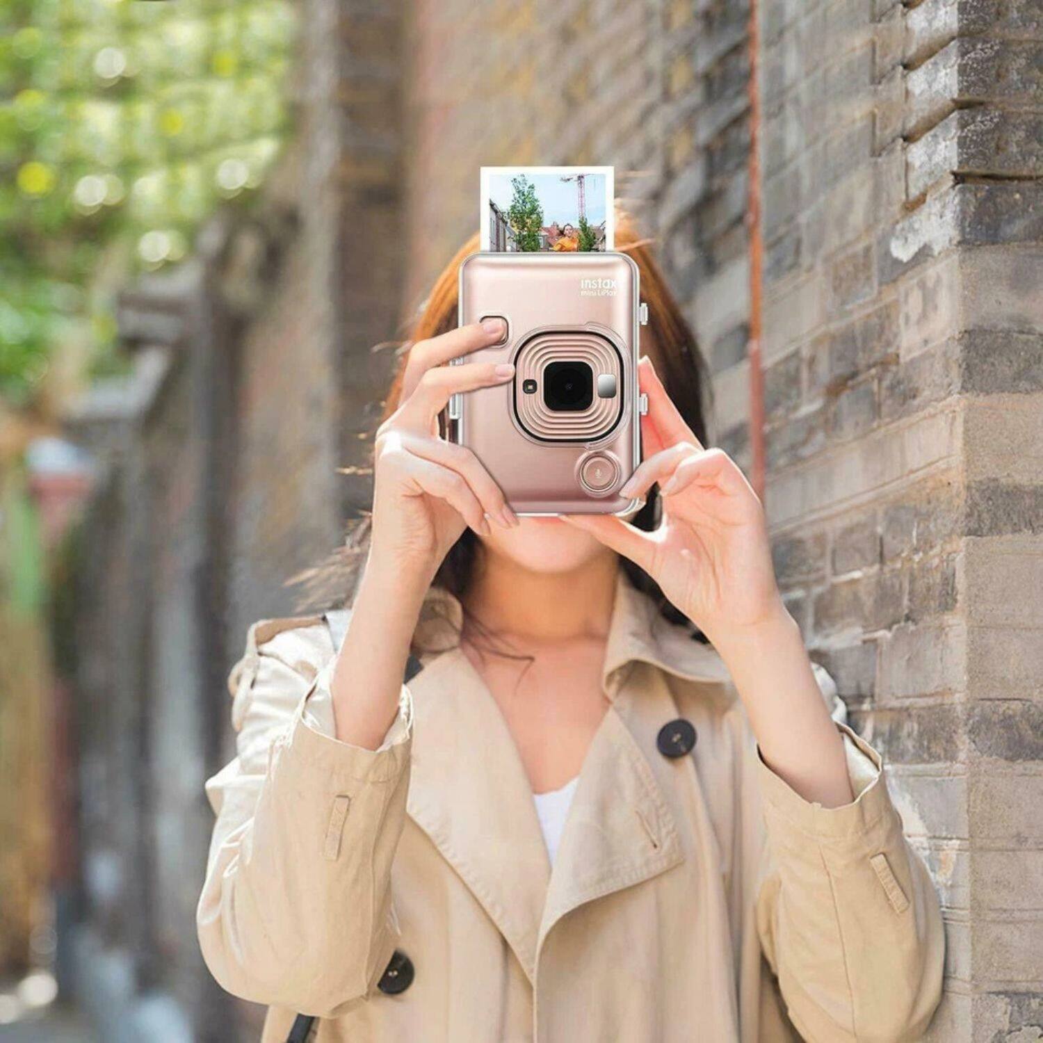 Back. Stock Preferred - Clear Case for Fujifilm Instax Mini Liplay Hybrid Instant Film Camera Hard Cover - Clear.