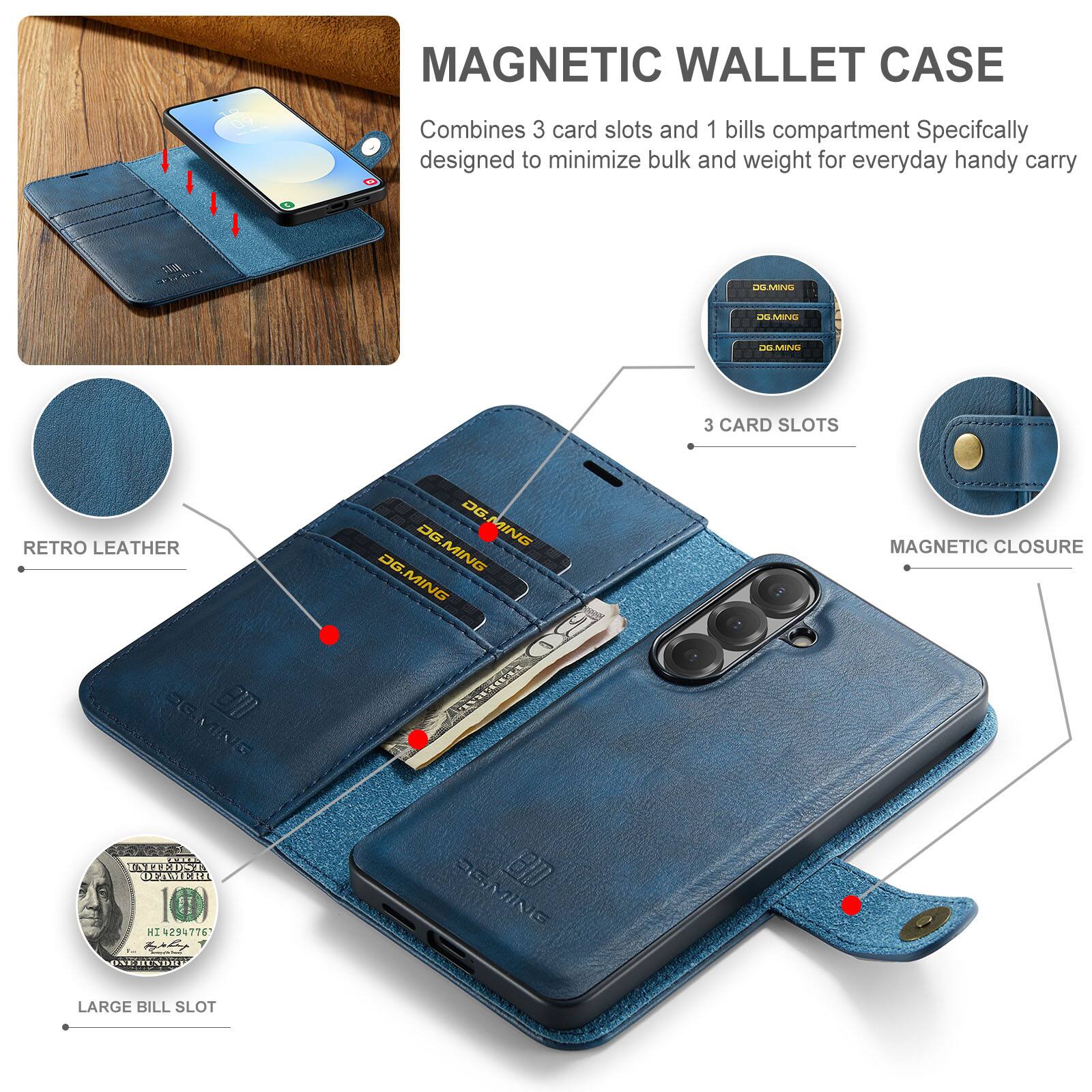 MAGNETIC WALLET CASE

Combines 3 card slots and 1 bills compartment. Specifically designed to minimize bulk and weight for everyday handy carry.

- 3 CARD SLOTS
- RETRO LEATHER
- MAGNETIC CLOSURE
- LARGE BILL SLOT