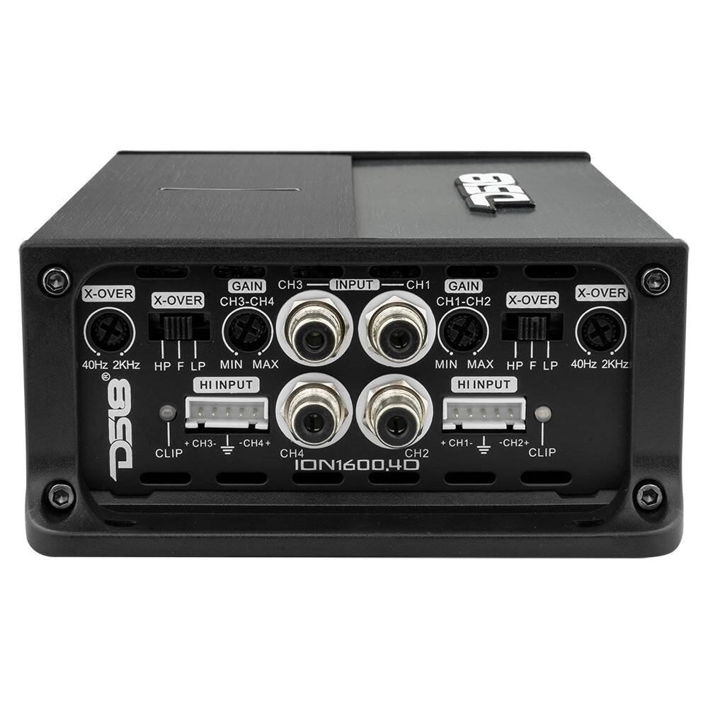 GAIN CH3 INPUT CH1 GAIN X-OVER X-OVER X-OVER CH3-CH4 CH1-CH2 X-OVER 40Hz 2KHz HP F LP MIN MAX MIN MAX HP F LP 40Hz 2KHz HI INPUT HI INPUT D518 CLIP CH3- -CH4+ CH4 I0N1600.40 CH2 CH1- I -CH2+ CLIP