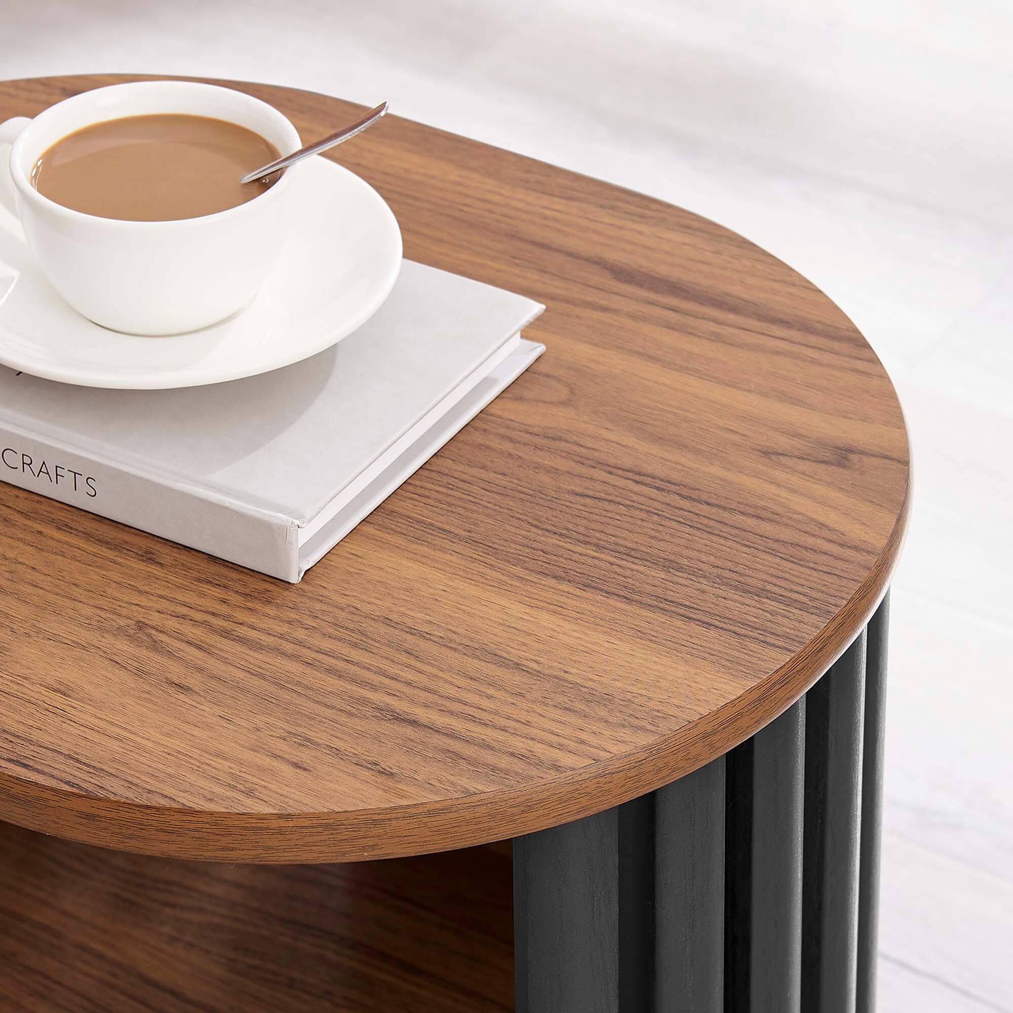 Alt View 1. Modway - Fortitude Side Table by Modway - Walnut Black.