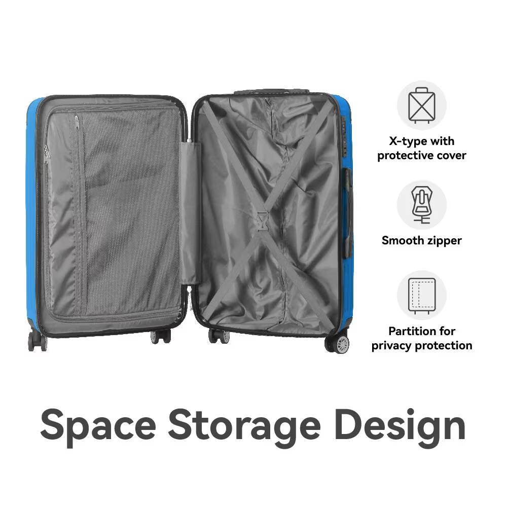 X-type with protective cover  
Smooth zipper  
Partition for privacy protection  
Space Storage Design