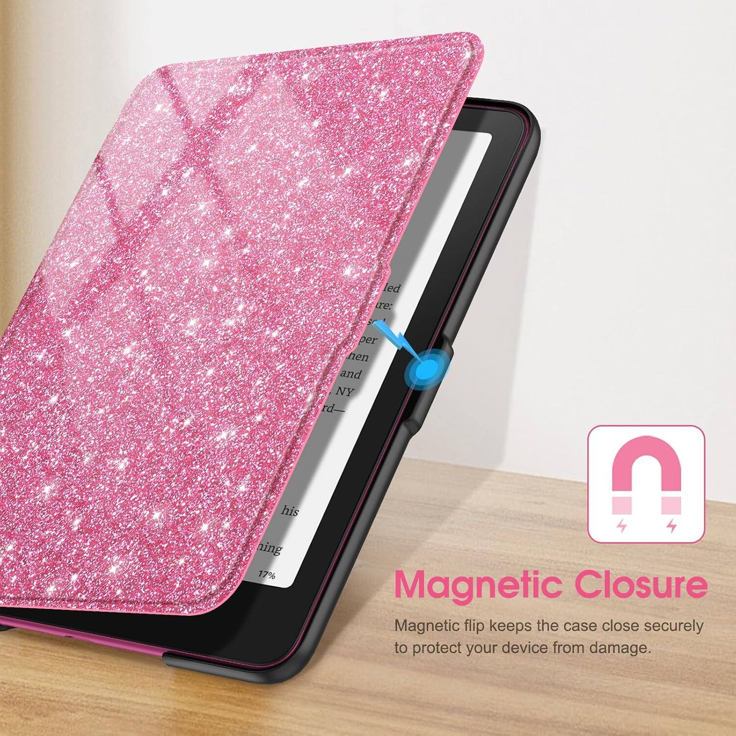Magnetic Closure  
Magnetic flip keeps the case close securely to protect your device from damage.