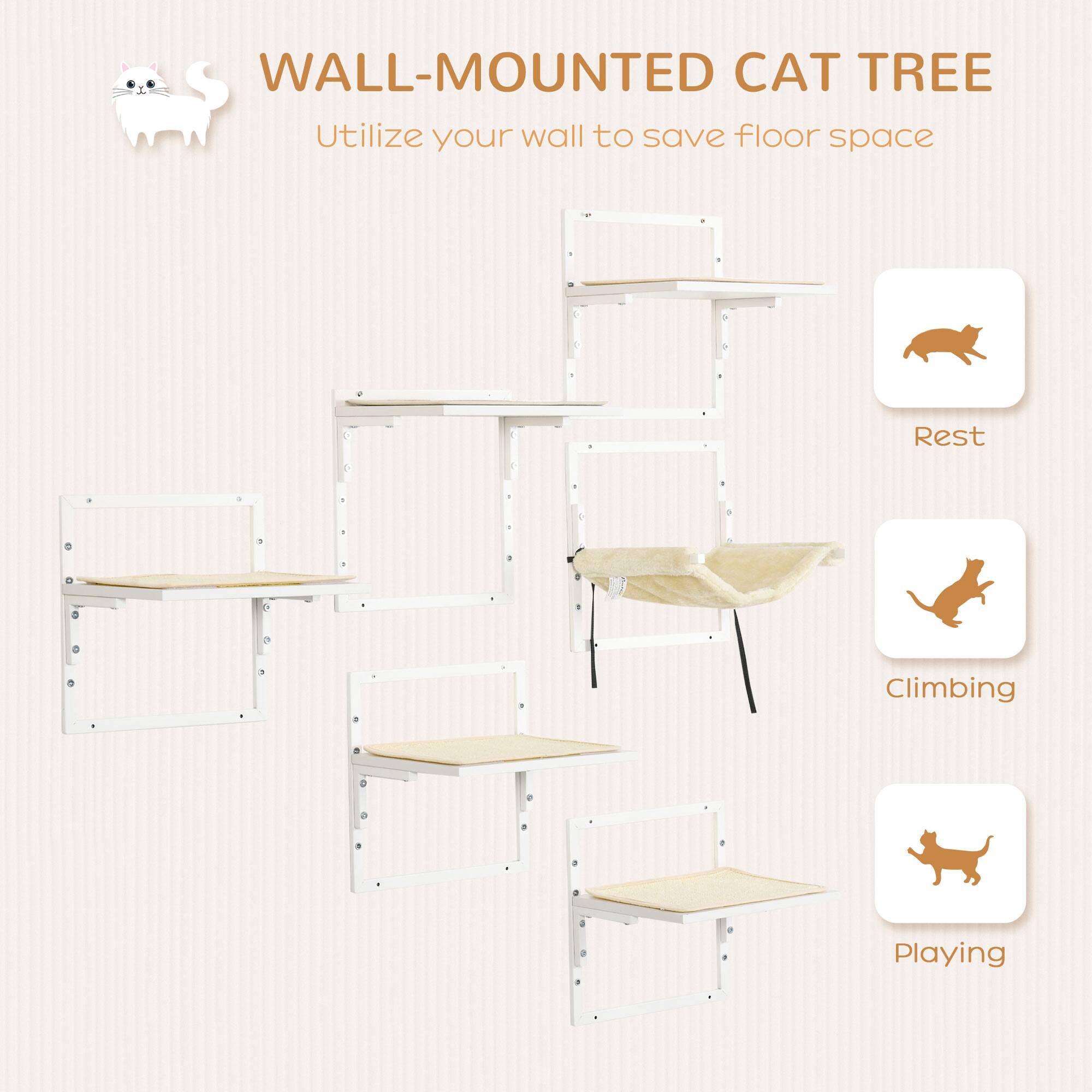 WALL-MOUNTED CAT TREE  
Utilize your wall to save floor space  

- Rest  
- Climbing  
- Playing